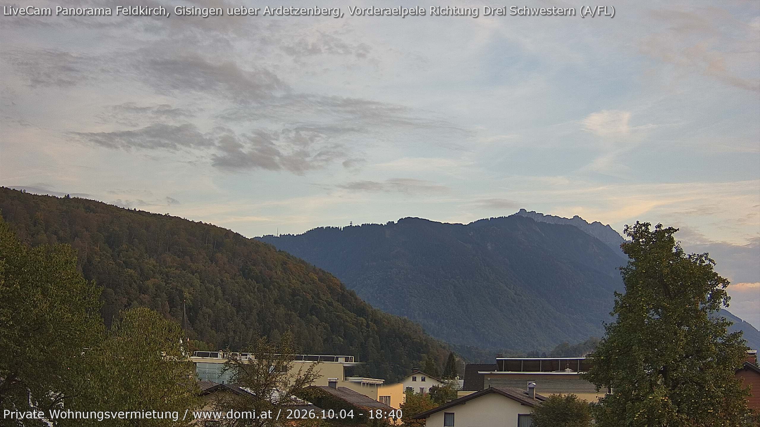 Archiv Foto Webcam Blick über Gisingen bei Feldkirch