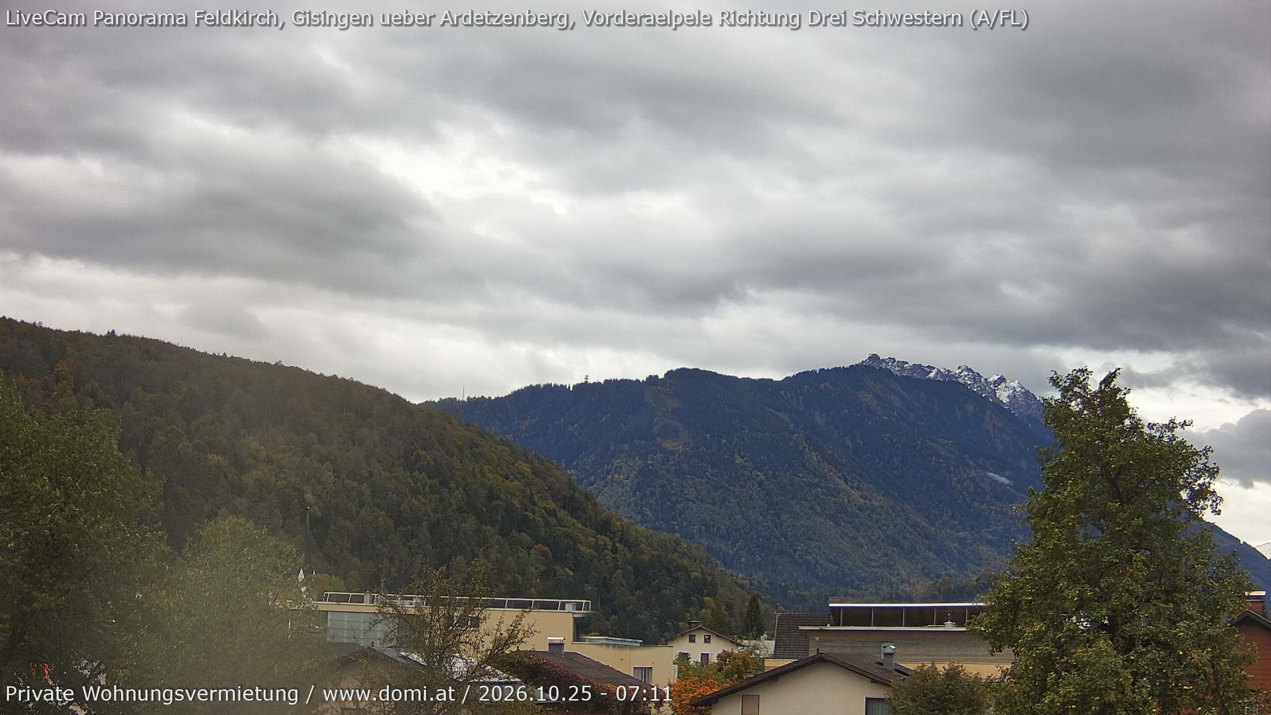 Archiv Foto Webcam Blick über Gisingen bei Feldkirch