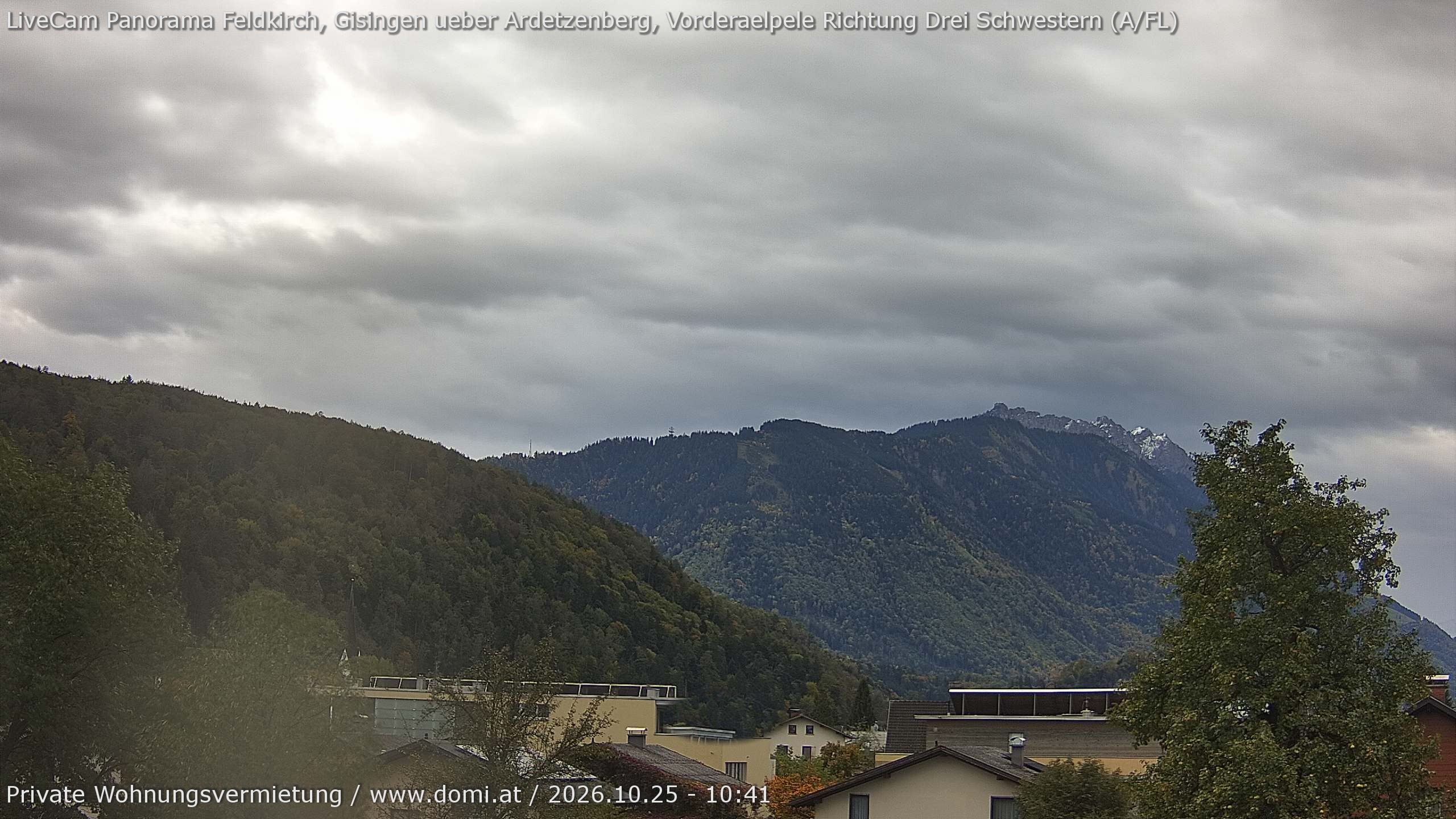 Archiv Foto Webcam Blick über Gisingen bei Feldkirch
