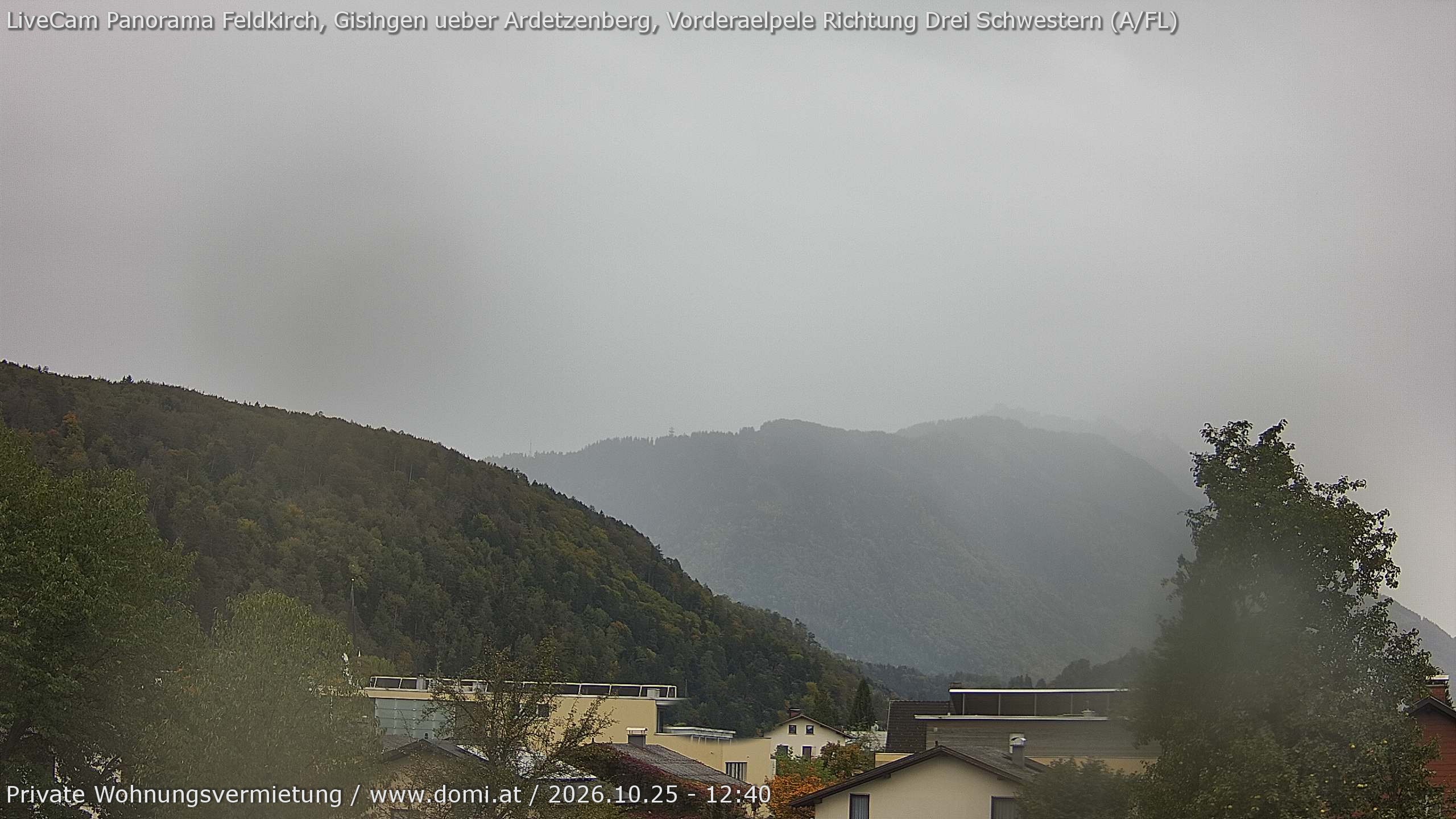 Archiv Foto Webcam Blick über Gisingen bei Feldkirch