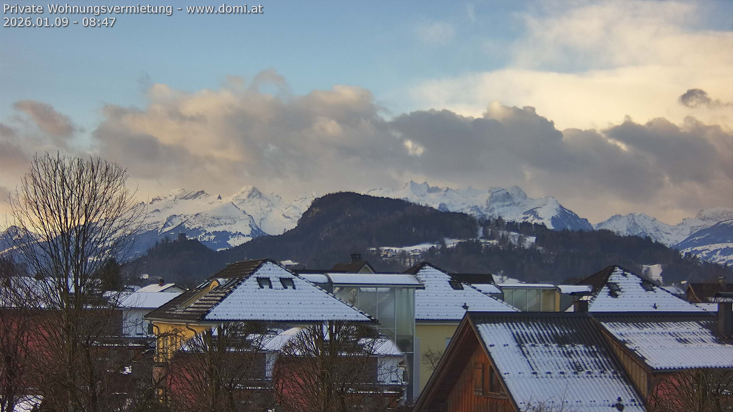 Archiv Foto Webcam Ausblick von Gisingen in Feldkirch auf Alvier und Fulfirst