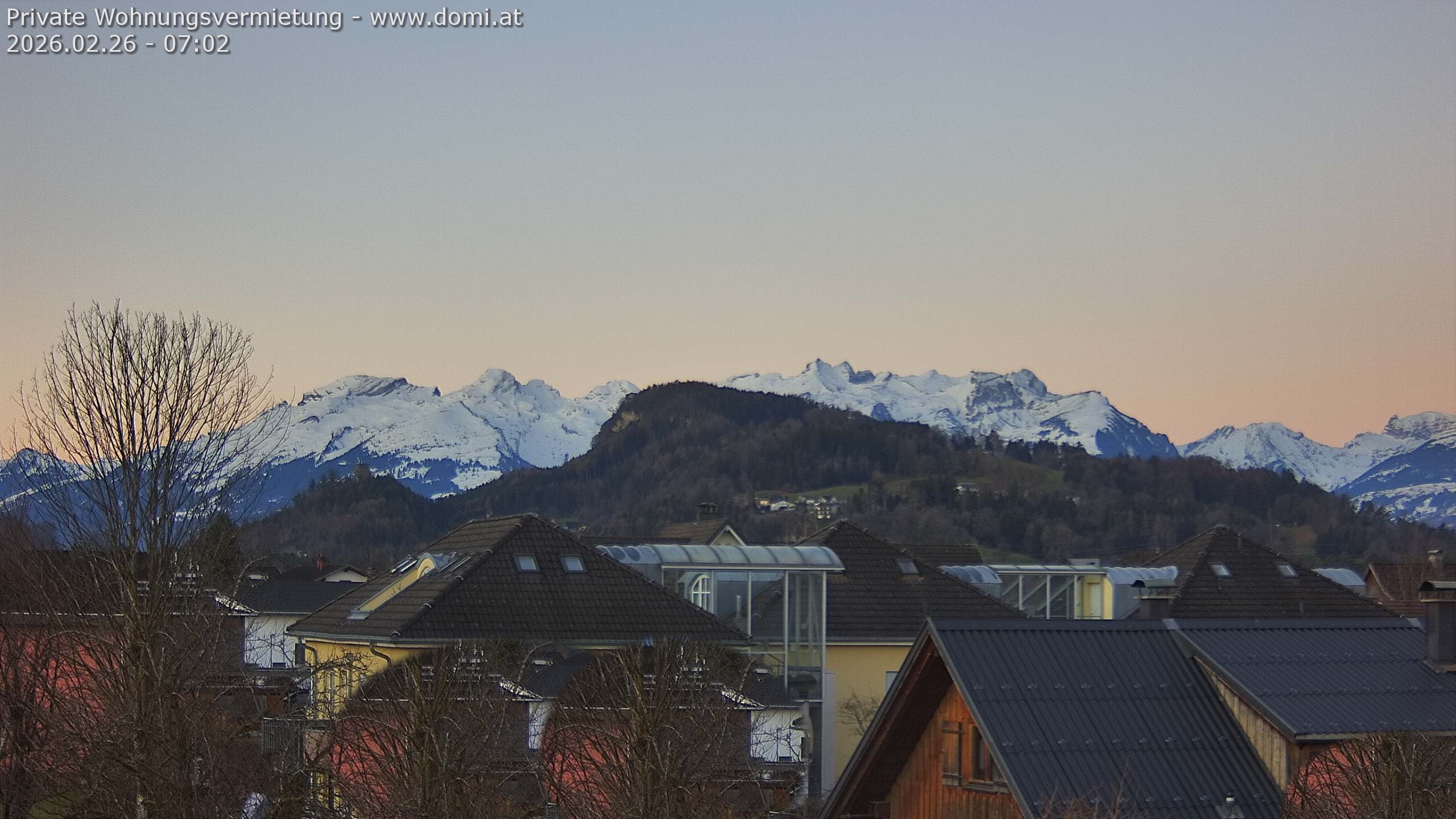Archiv Foto Webcam Ausblick von Gisingen in Feldkirch auf Alvier und Fulfirst