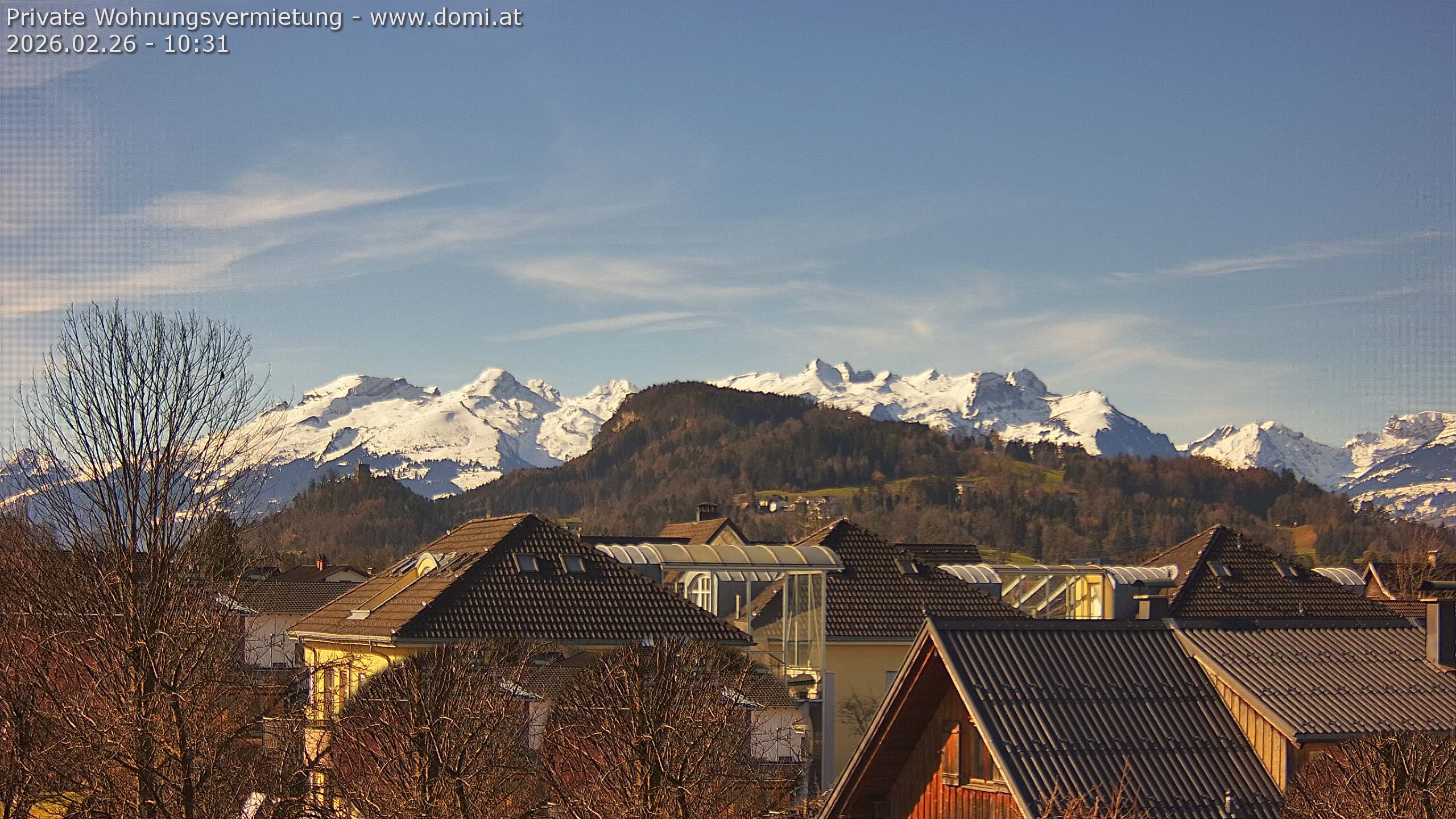 Archiv Foto Webcam Ausblick von Gisingen in Feldkirch auf Alvier und Fulfirst