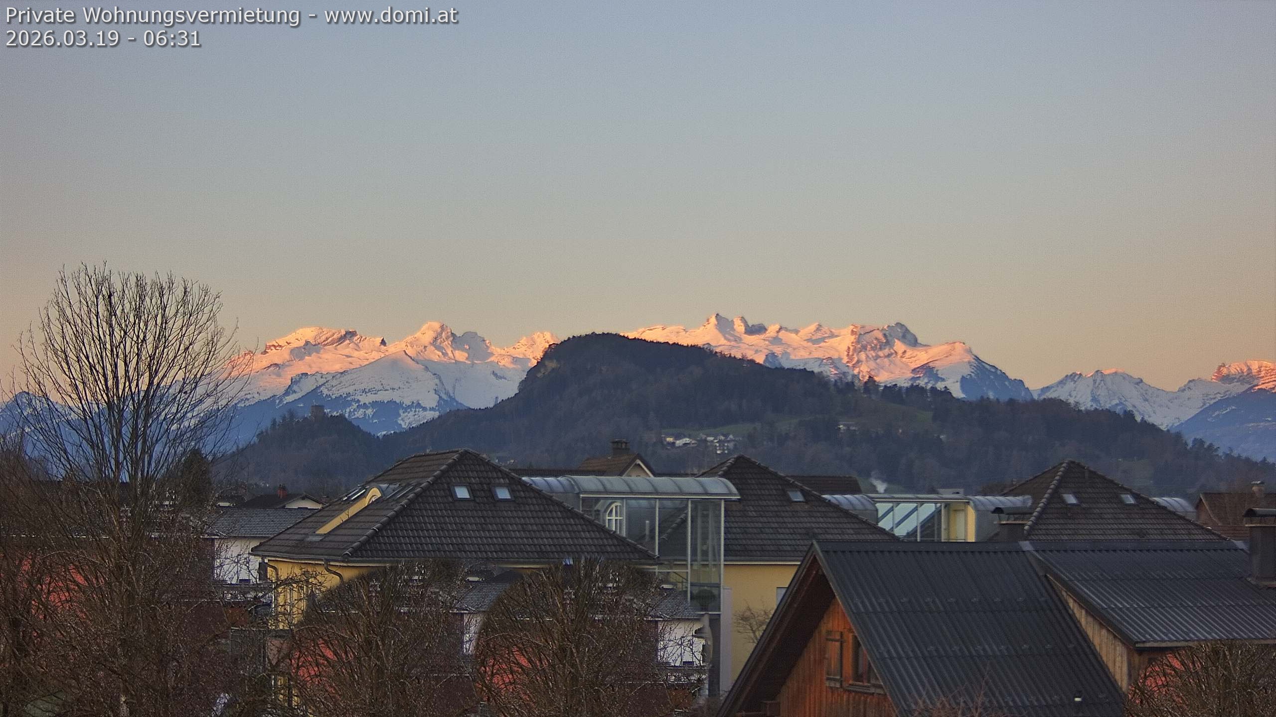 Archiv Foto Webcam Ausblick von Gisingen in Feldkirch auf Alvier und Fulfirst
