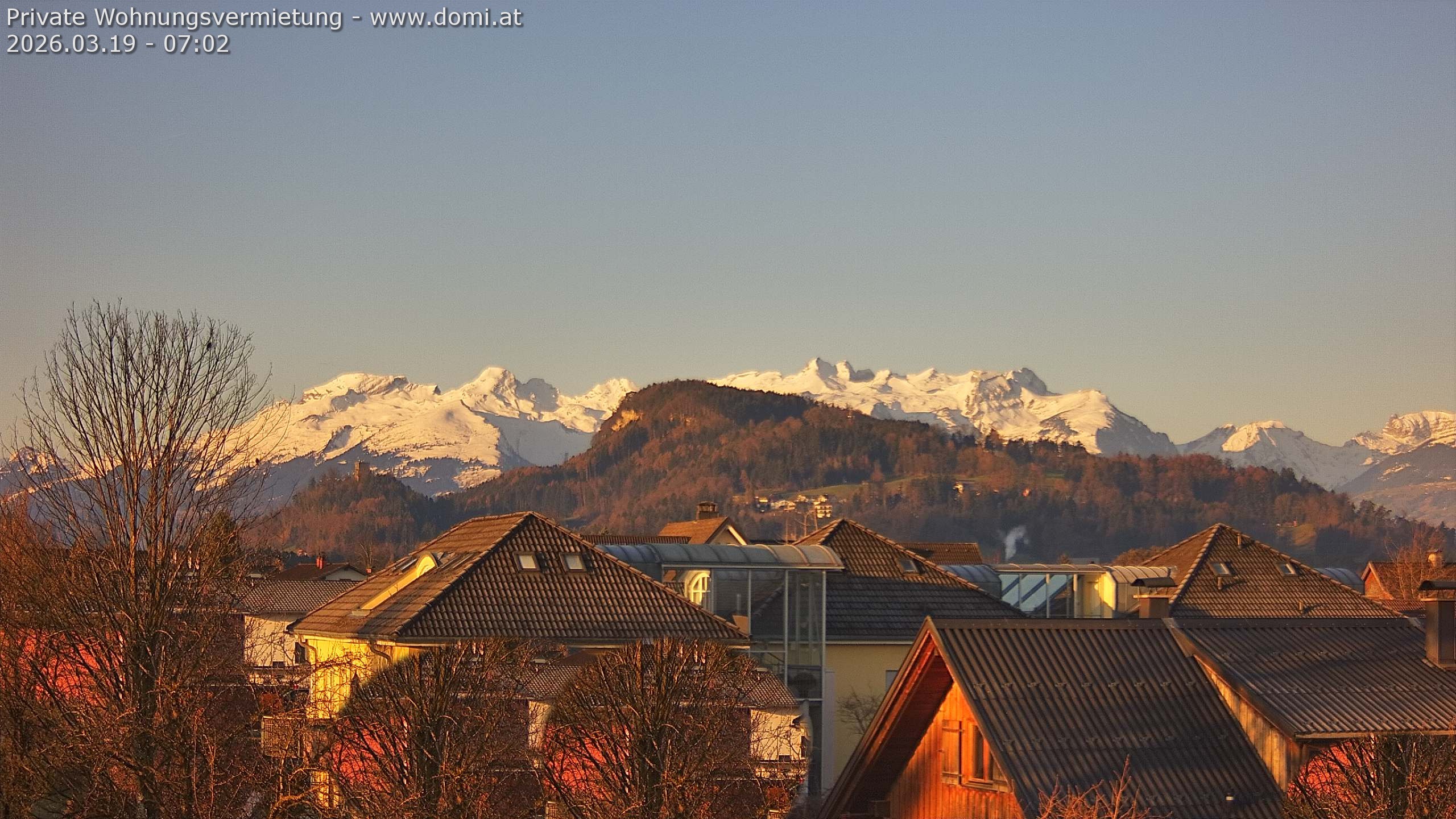 Archiv Foto Webcam Ausblick von Gisingen in Feldkirch auf Alvier und Fulfirst