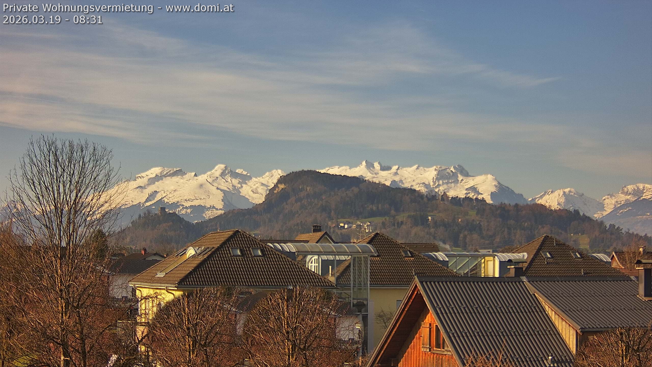 Archiv Foto Webcam Ausblick von Gisingen in Feldkirch auf Alvier und Fulfirst