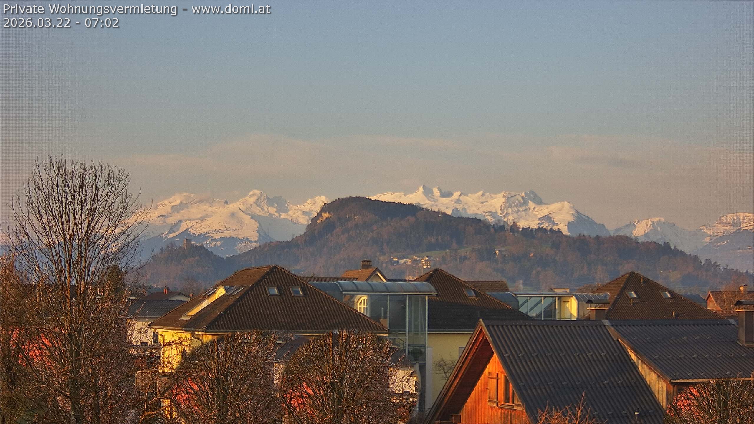Archiv Foto Webcam Ausblick von Gisingen in Feldkirch auf Alvier und Fulfirst