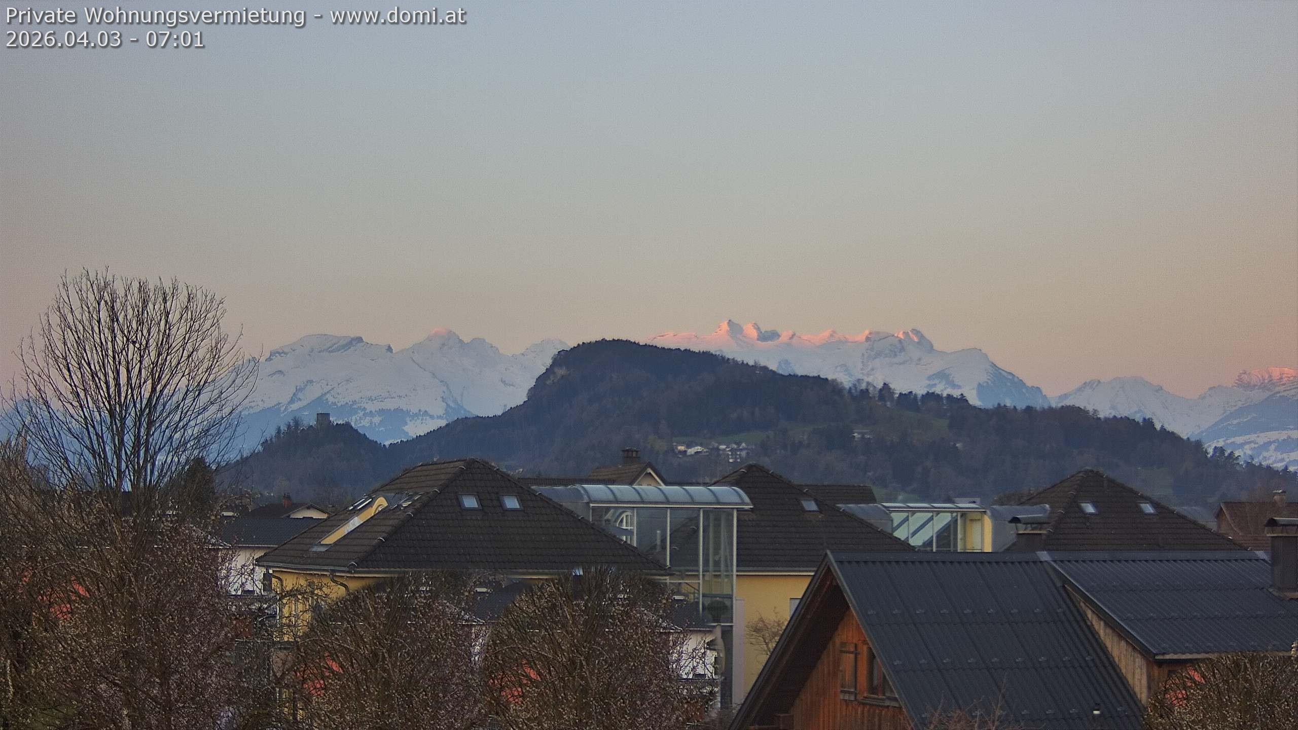 Archiv Foto Webcam Ausblick von Gisingen in Feldkirch auf Alvier und Fulfirst