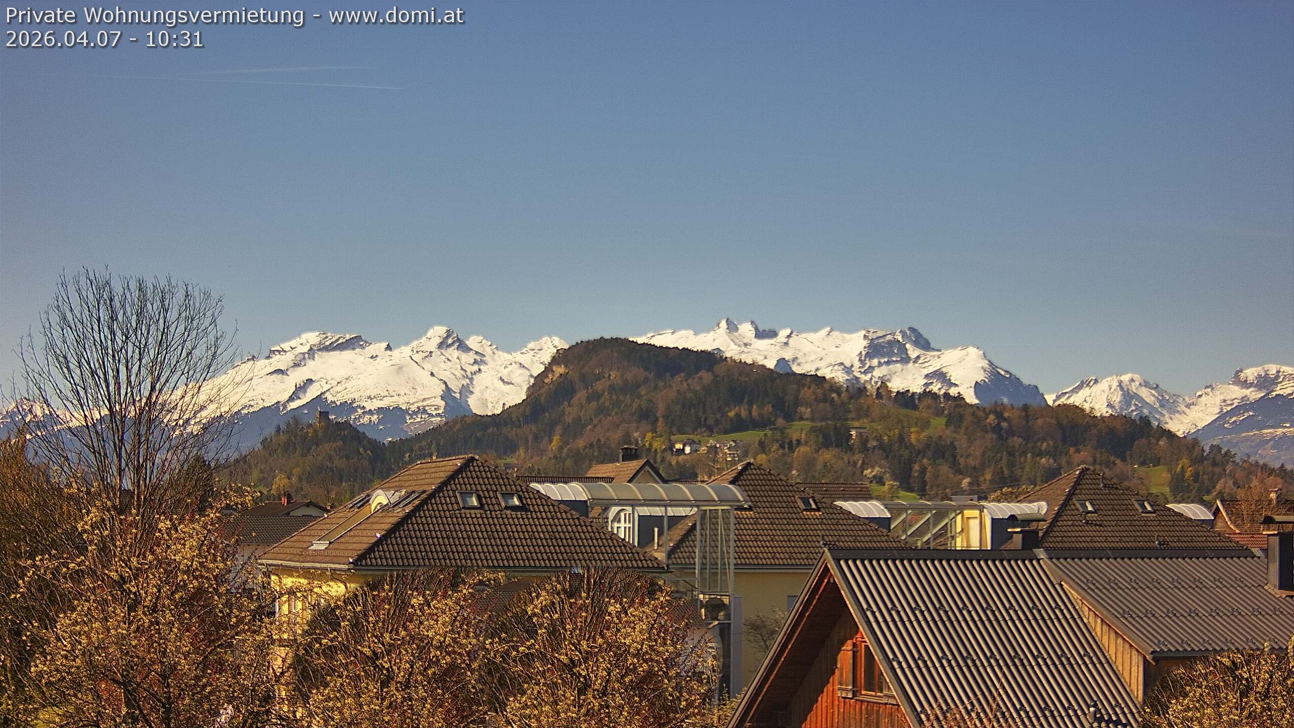 Archiv Foto Webcam Ausblick von Gisingen in Feldkirch auf Alvier und Fulfirst