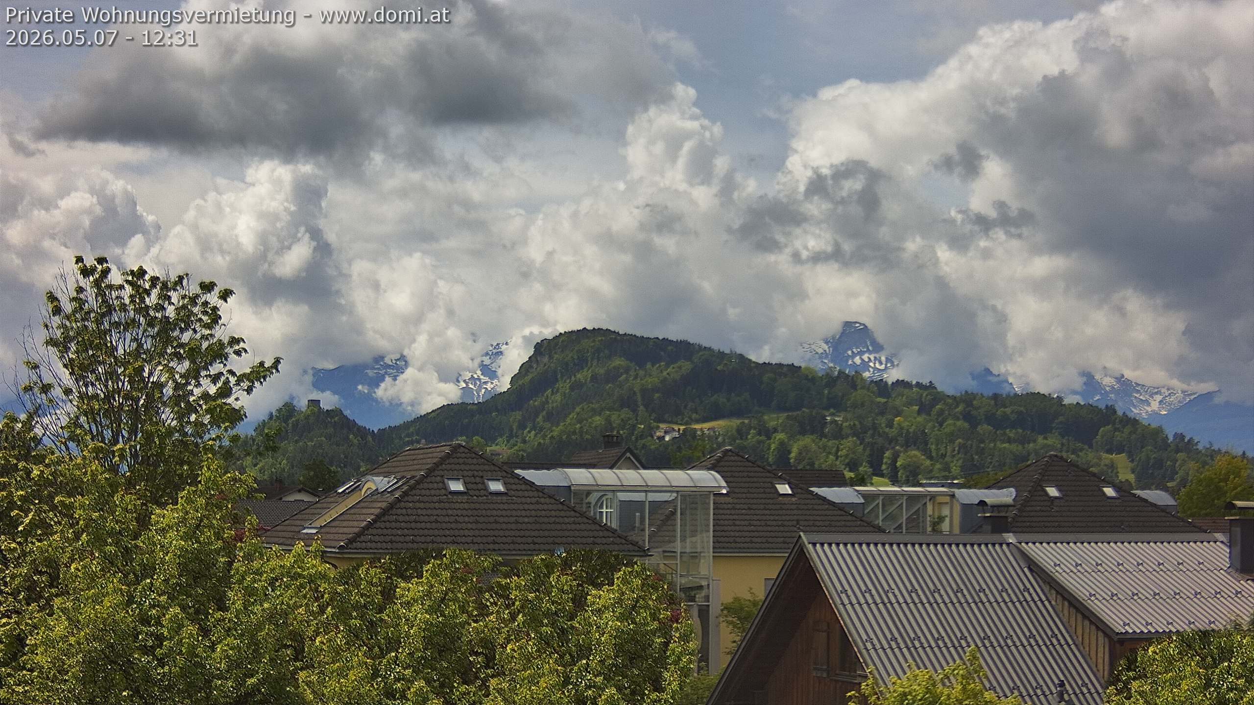 Archiv Foto Webcam Ausblick von Gisingen in Feldkirch auf Alvier und Fulfirst