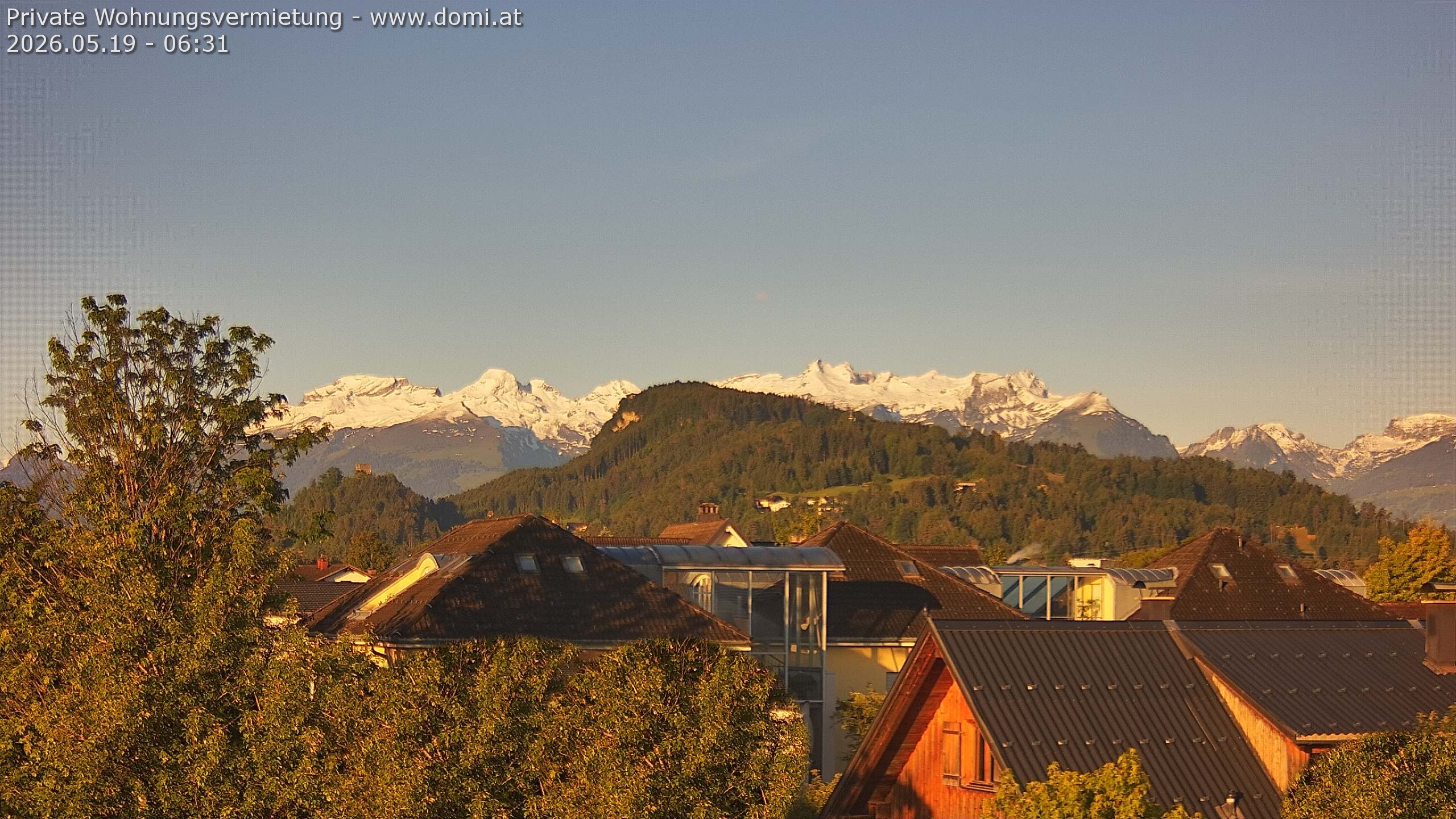 Archiv Foto Webcam Ausblick von Gisingen in Feldkirch auf Alvier und Fulfirst