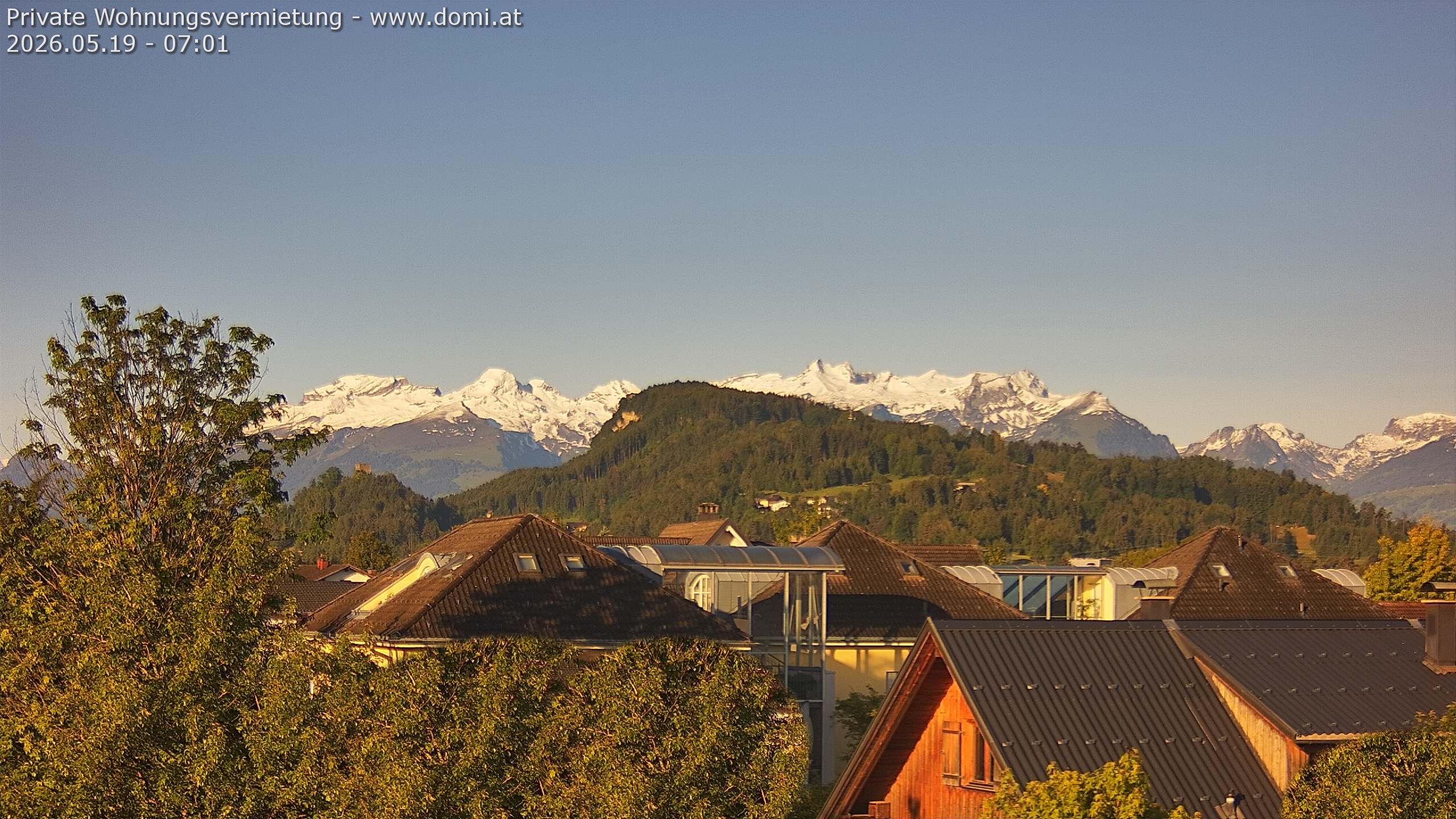 Archiv Foto Webcam Ausblick von Gisingen in Feldkirch auf Alvier und Fulfirst