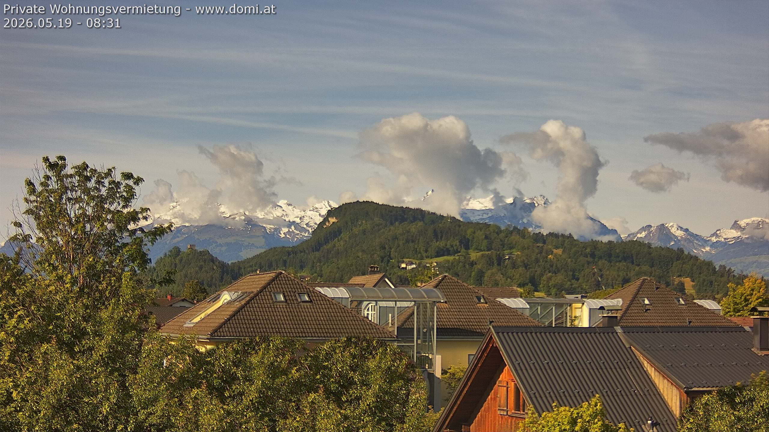 Archiv Foto Webcam Ausblick von Gisingen in Feldkirch auf Alvier und Fulfirst