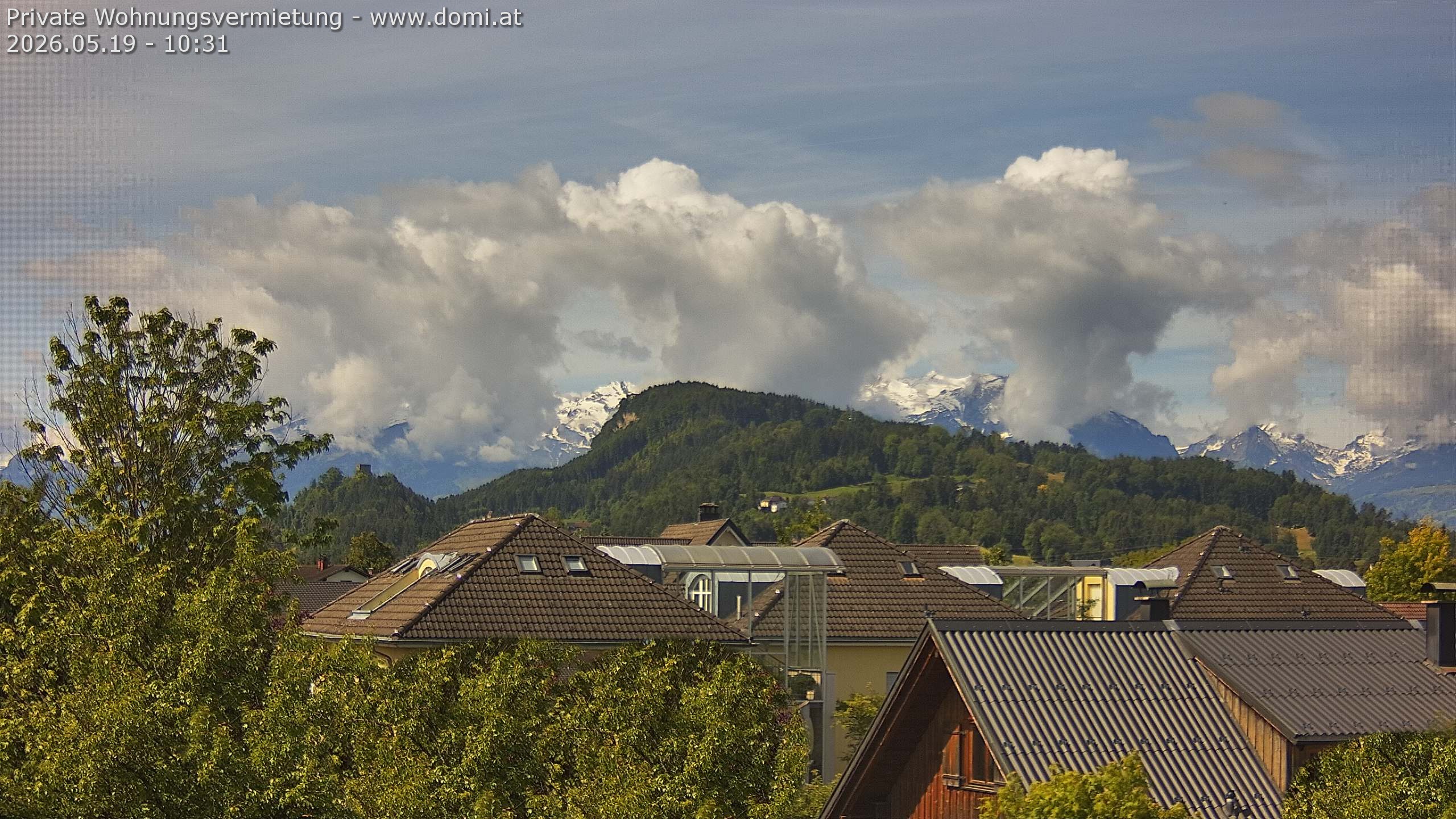 Archiv Foto Webcam Ausblick von Gisingen in Feldkirch auf Alvier und Fulfirst