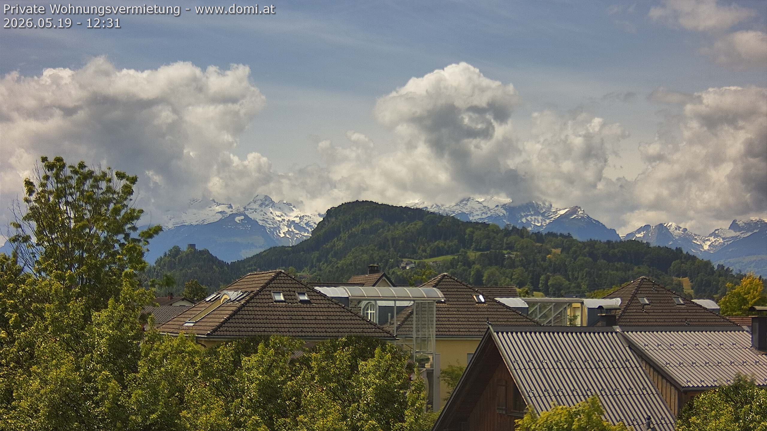 Archiv Foto Webcam Ausblick von Gisingen in Feldkirch auf Alvier und Fulfirst