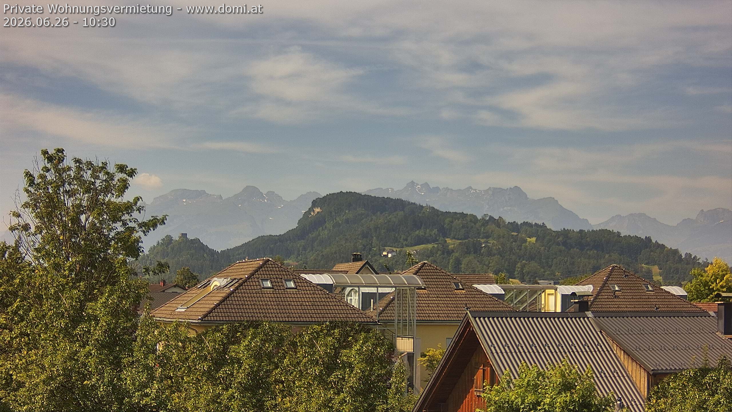 Archiv Foto Webcam Ausblick von Gisingen in Feldkirch auf Alvier und Fulfirst