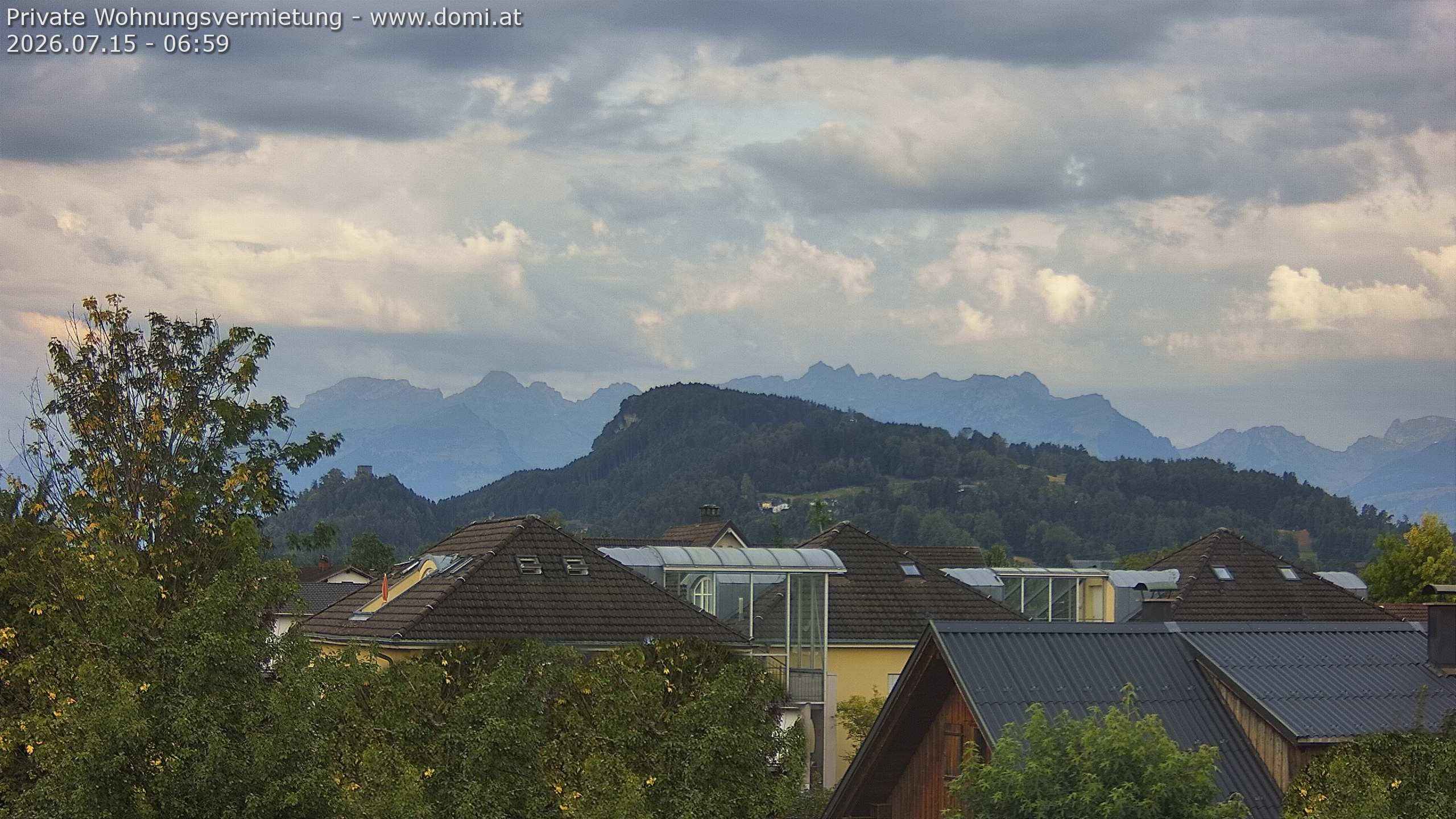 Archiv Foto Webcam Ausblick von Gisingen in Feldkirch auf Alvier und Fulfirst