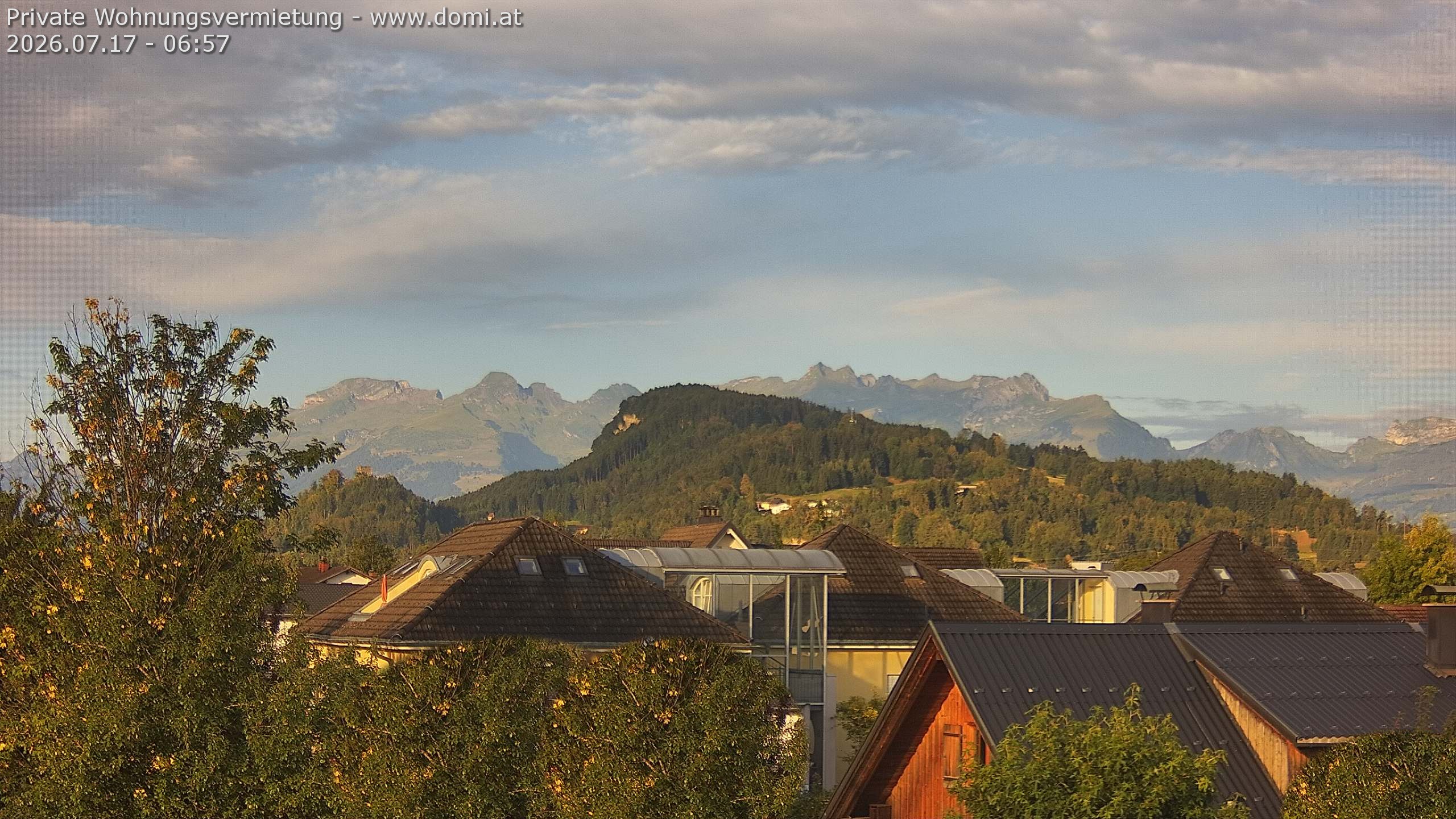 Archiv Foto Webcam Ausblick von Gisingen in Feldkirch auf Alvier und Fulfirst