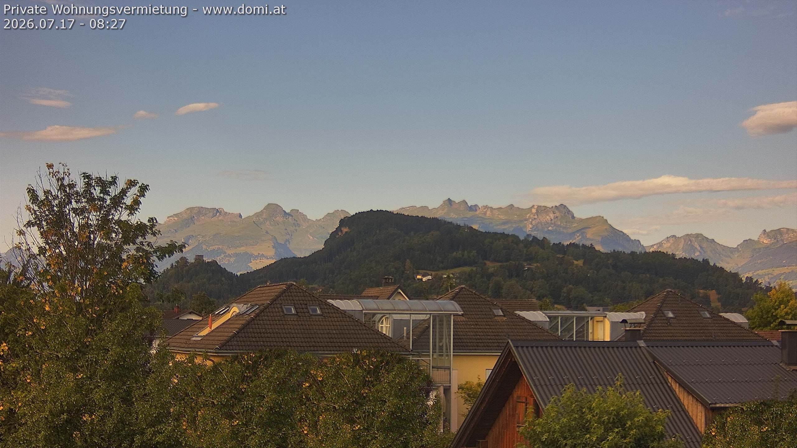 Archiv Foto Webcam Ausblick von Gisingen in Feldkirch auf Alvier und Fulfirst