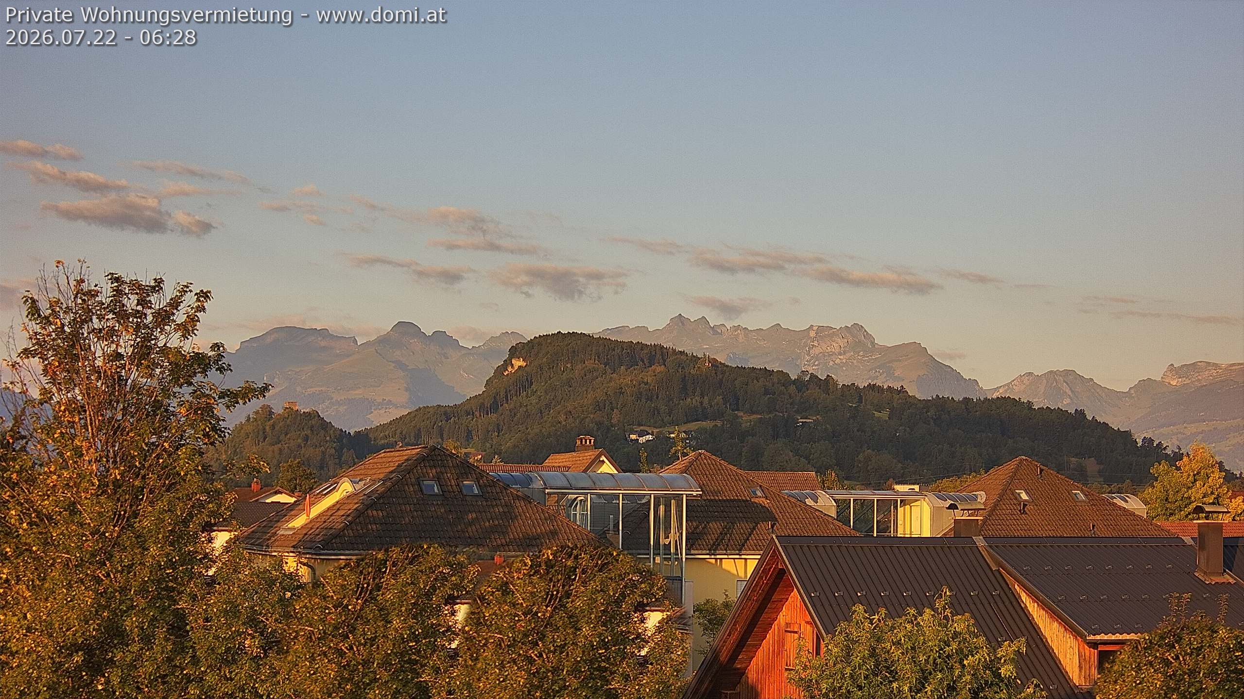 Archiv Foto Webcam Ausblick von Gisingen in Feldkirch auf Alvier und Fulfirst