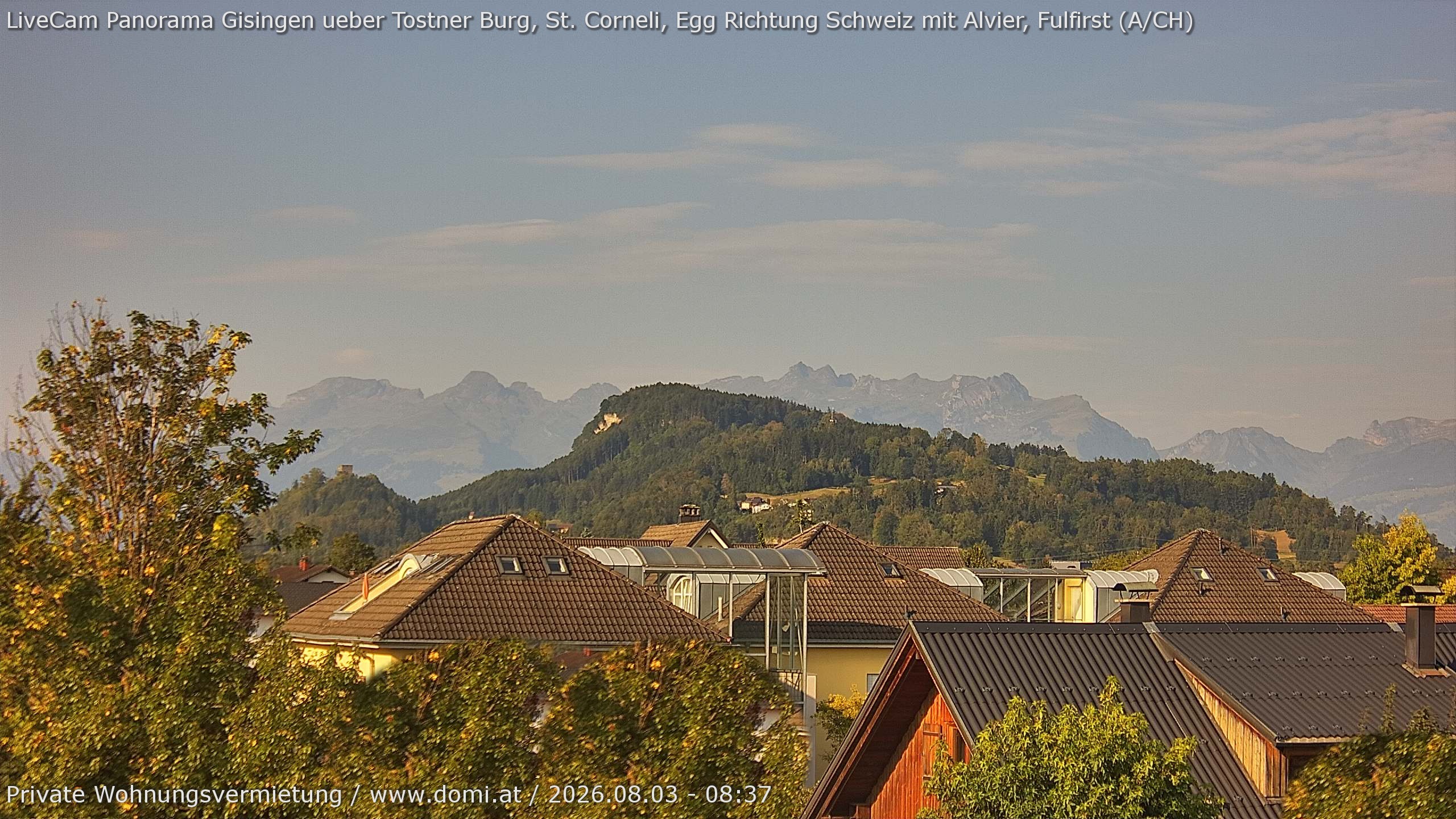 Archiv Foto Webcam Ausblick von Gisingen in Feldkirch auf Alvier und Fulfirst