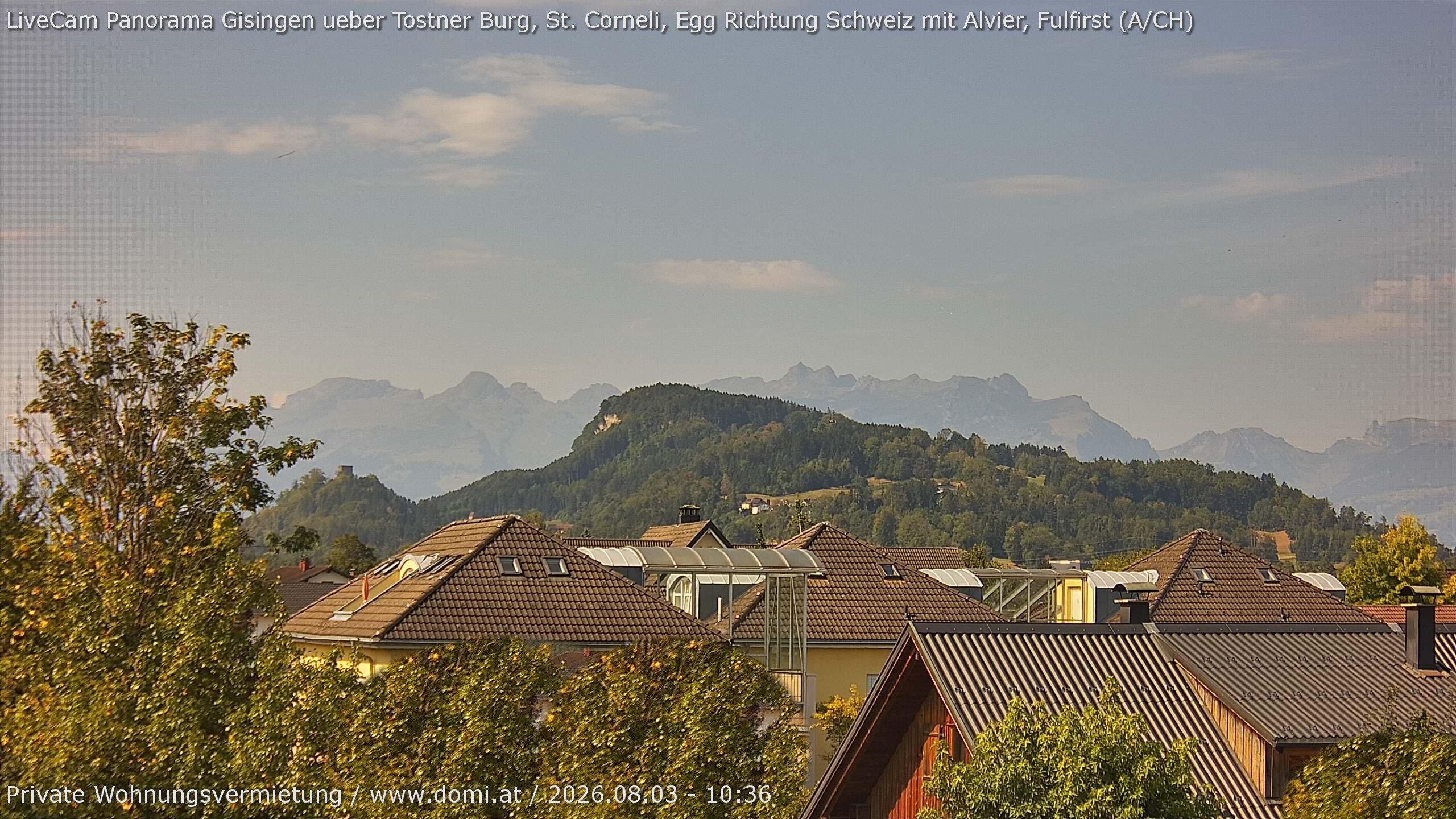 Archiv Foto Webcam Ausblick von Gisingen in Feldkirch auf Alvier und Fulfirst