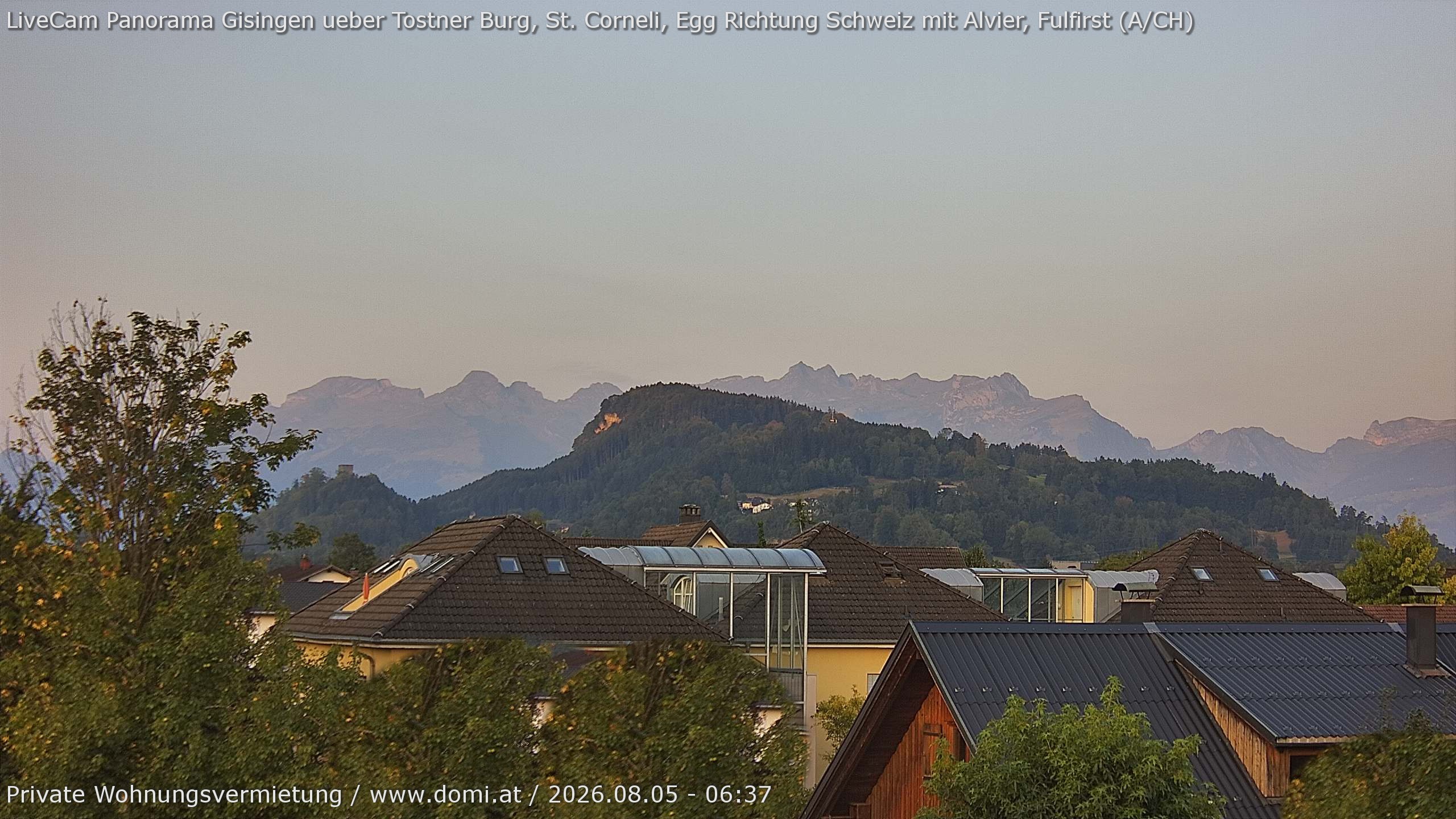 Archiv Foto Webcam Ausblick von Gisingen in Feldkirch auf Alvier und Fulfirst