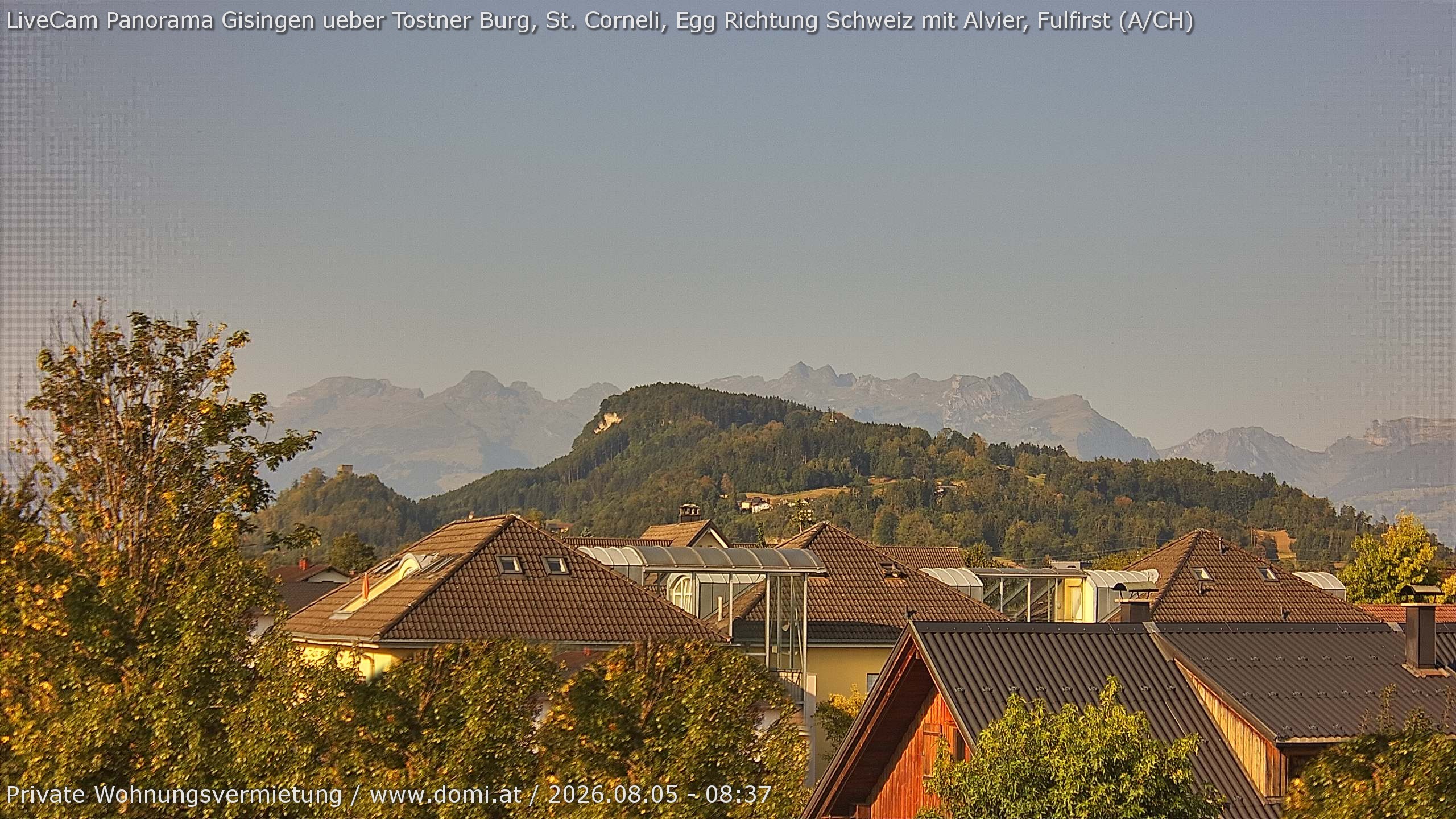 Archiv Foto Webcam Ausblick von Gisingen in Feldkirch auf Alvier und Fulfirst