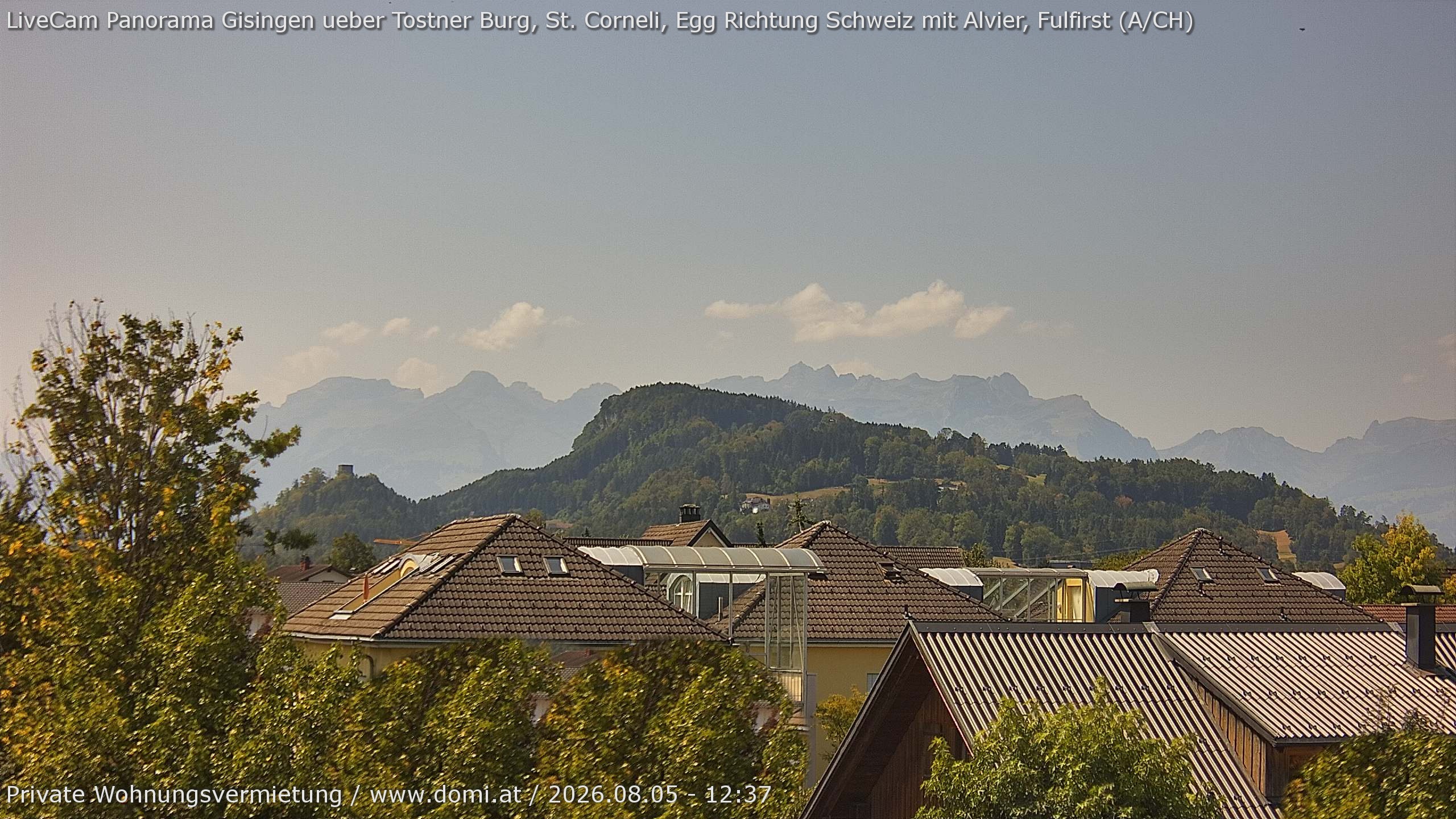 Archiv Foto Webcam Ausblick von Gisingen in Feldkirch auf Alvier und Fulfirst
