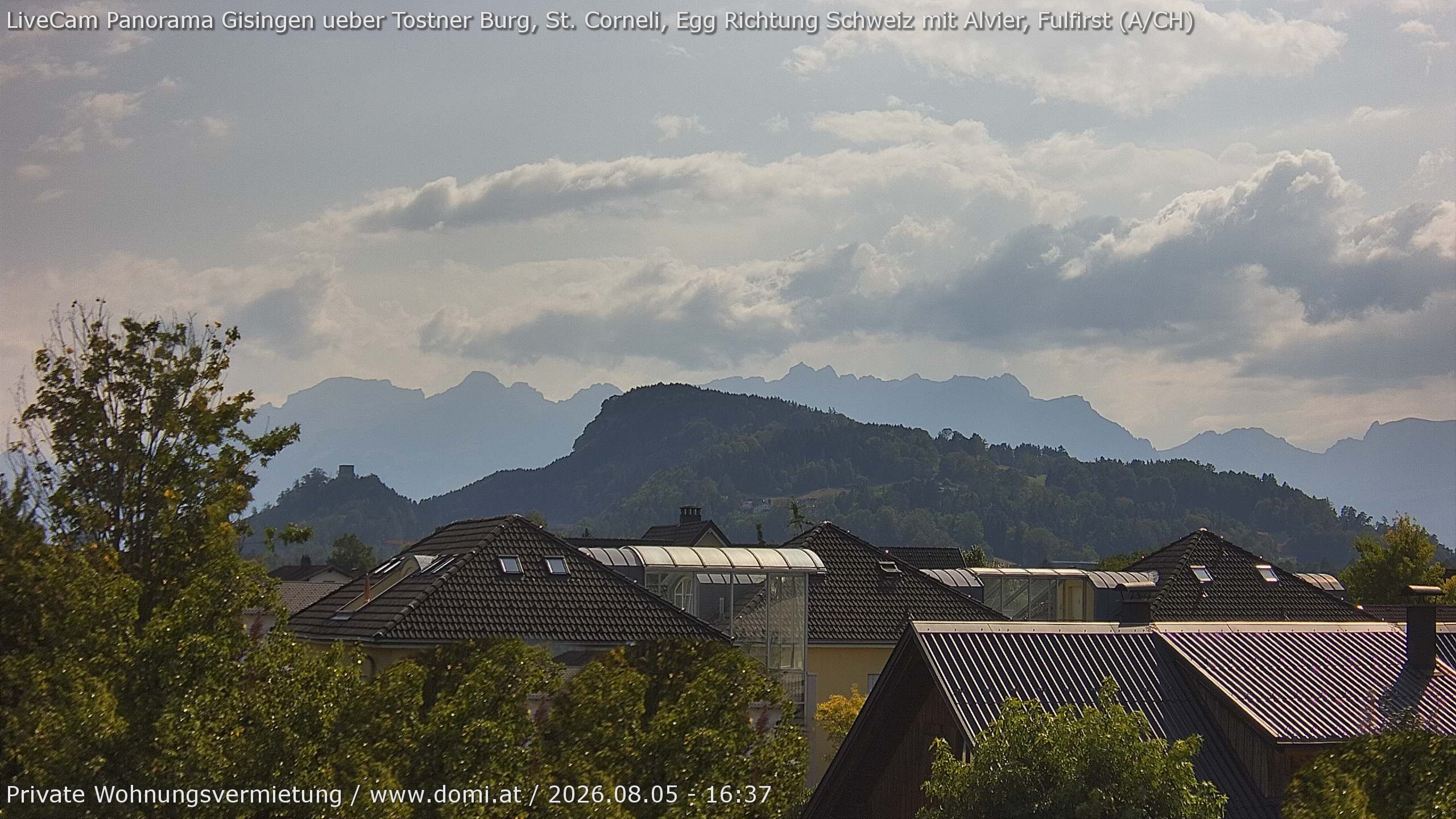 Archived image Webcam View of Alvier and Fulfirst from Gisingen in Feldkirch
