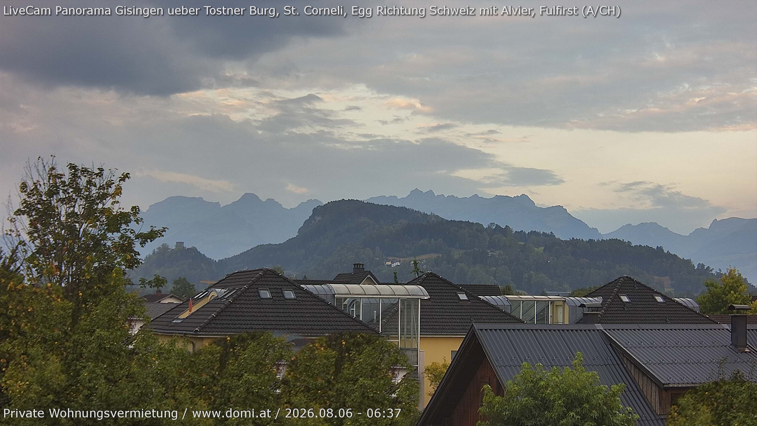 Archiv Foto Webcam Ausblick von Gisingen in Feldkirch auf Alvier und Fulfirst