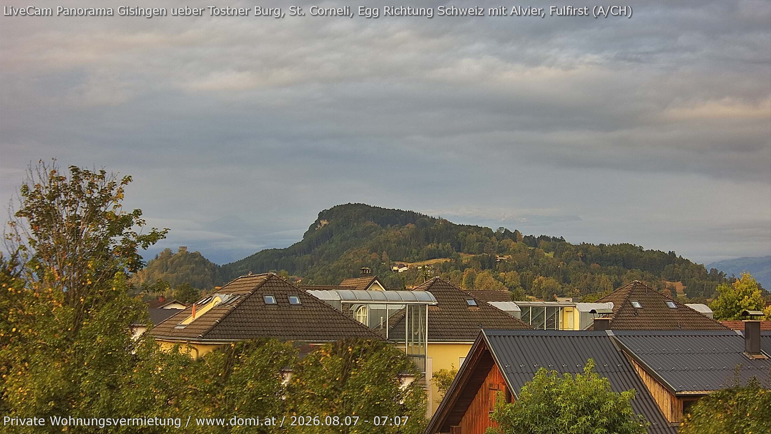 Archiv Foto Webcam Ausblick von Gisingen in Feldkirch auf Alvier und Fulfirst