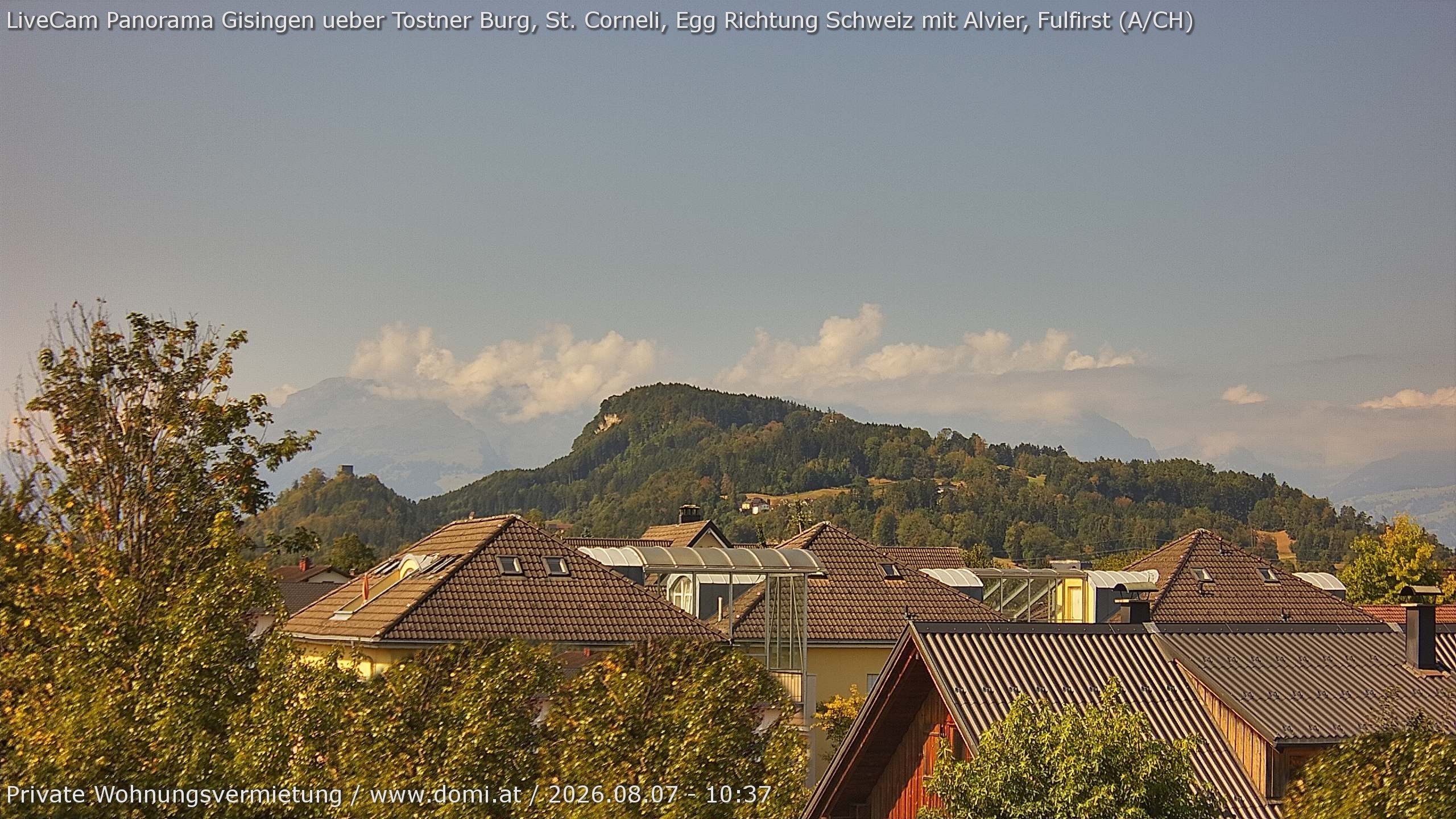 Archiv Foto Webcam Ausblick von Gisingen in Feldkirch auf Alvier und Fulfirst