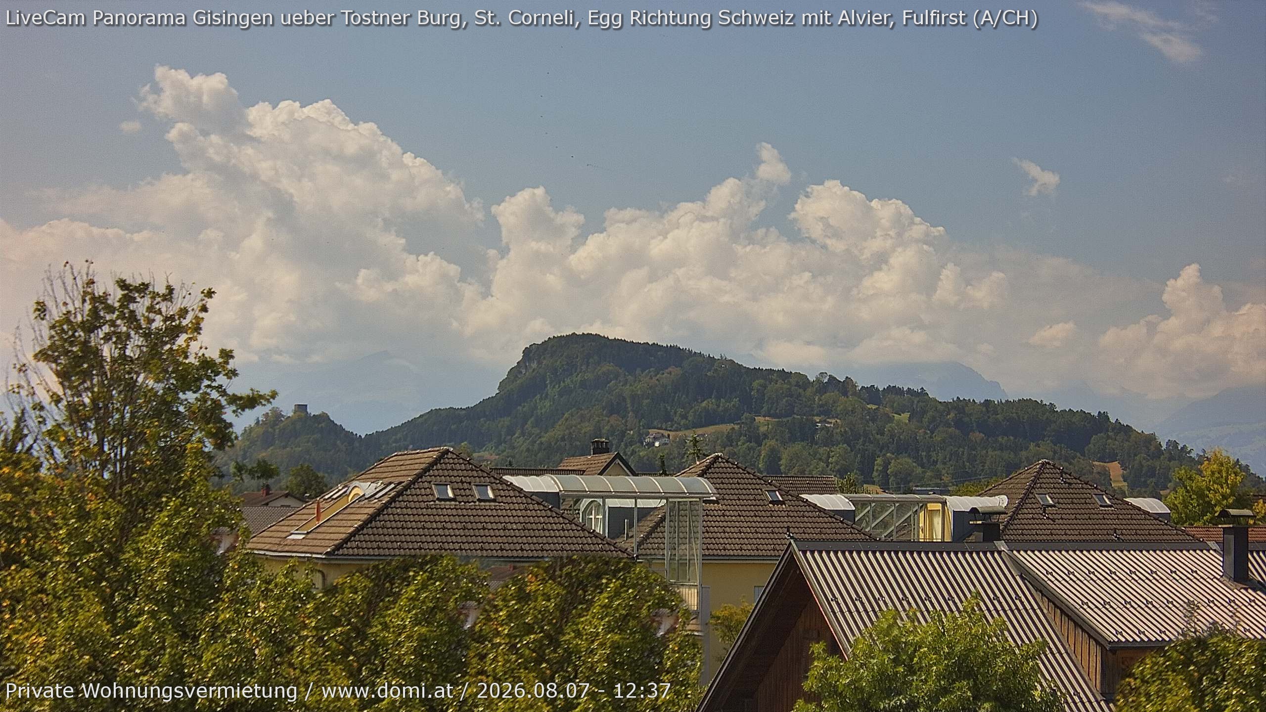 Archiv Foto Webcam Ausblick von Gisingen in Feldkirch auf Alvier und Fulfirst