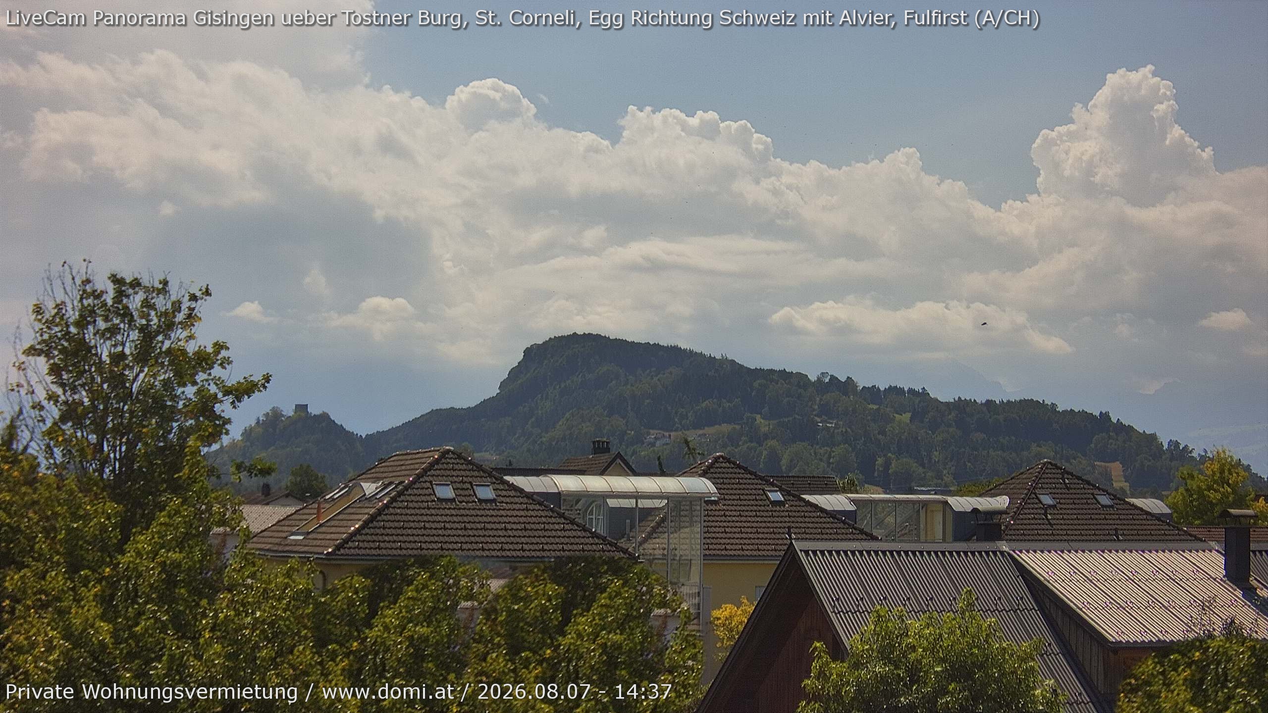 Archiv Foto Webcam Ausblick von Gisingen in Feldkirch auf Alvier und Fulfirst