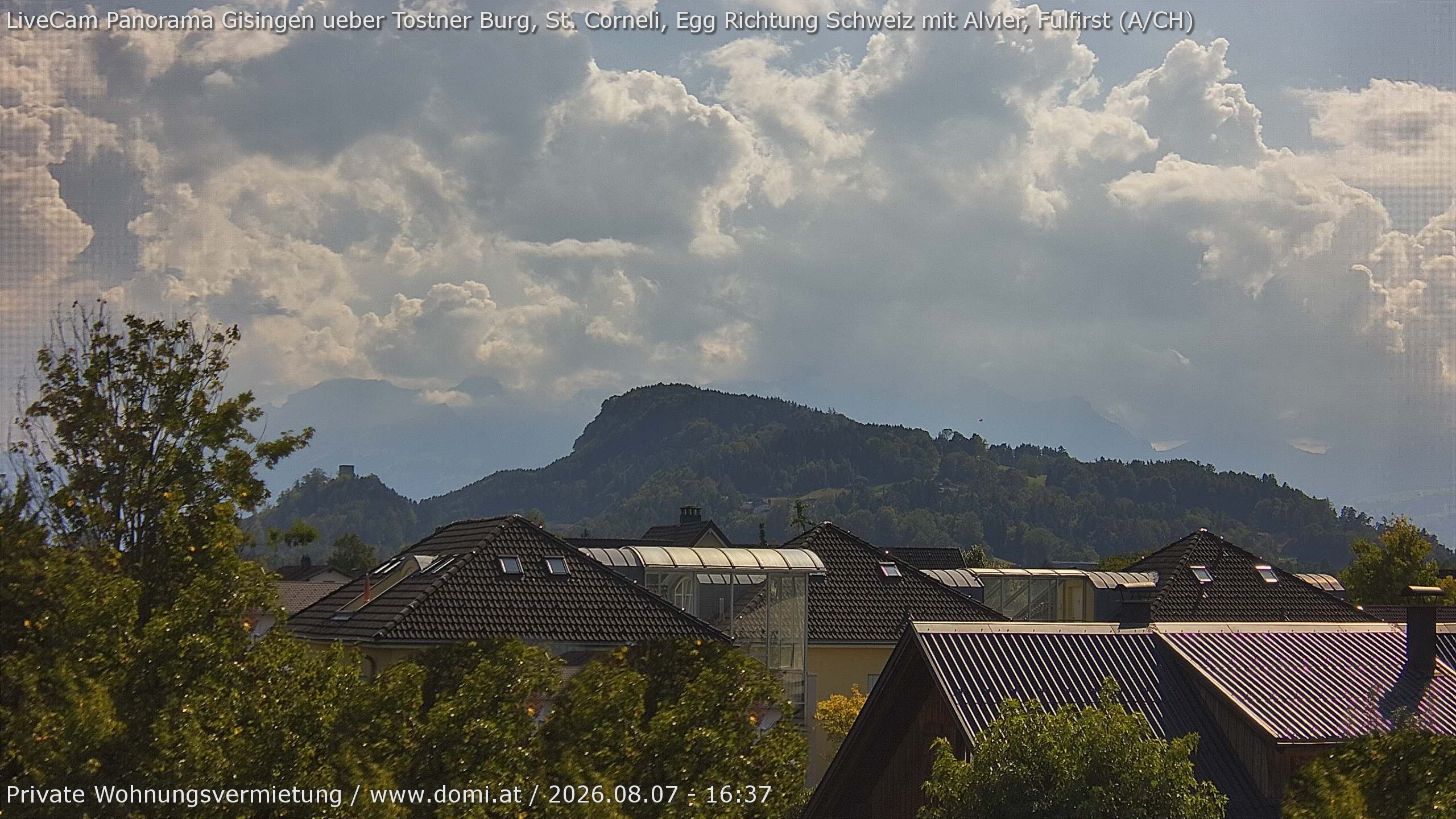 Archiv Foto Webcam Ausblick von Gisingen in Feldkirch auf Alvier und Fulfirst