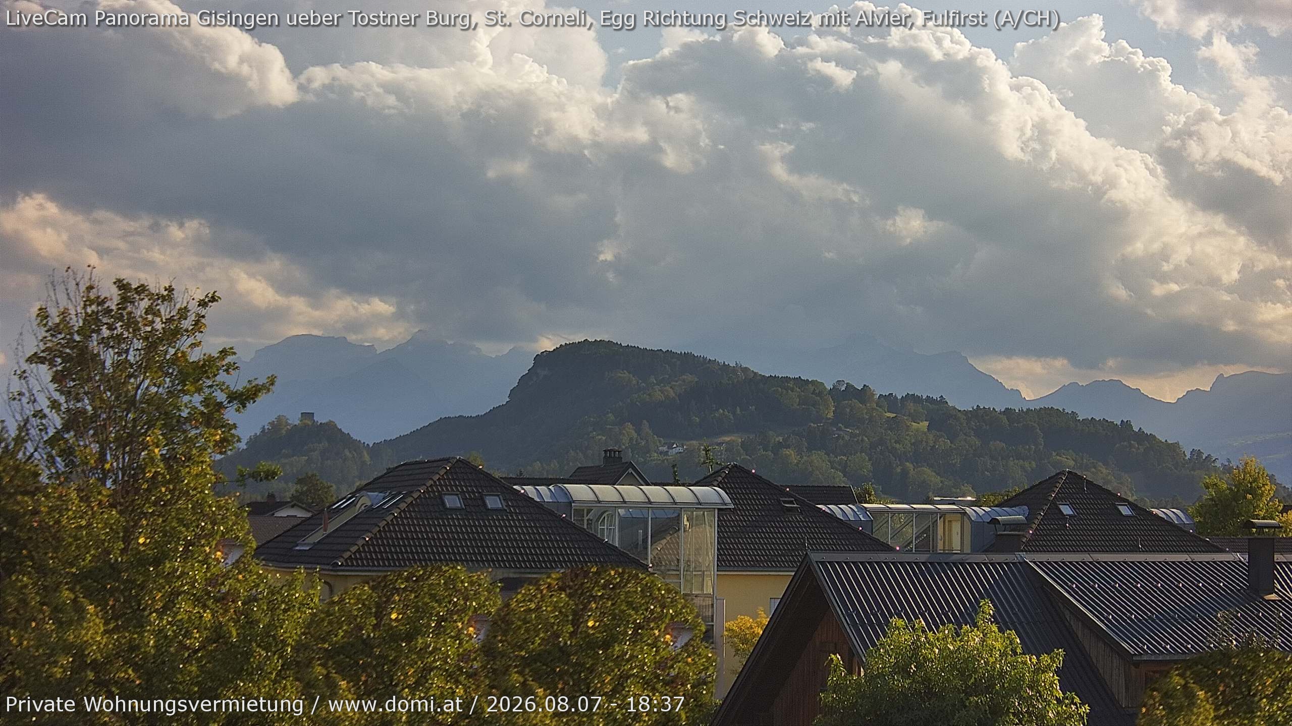 Archiv Foto Webcam Ausblick von Gisingen in Feldkirch auf Alvier und Fulfirst