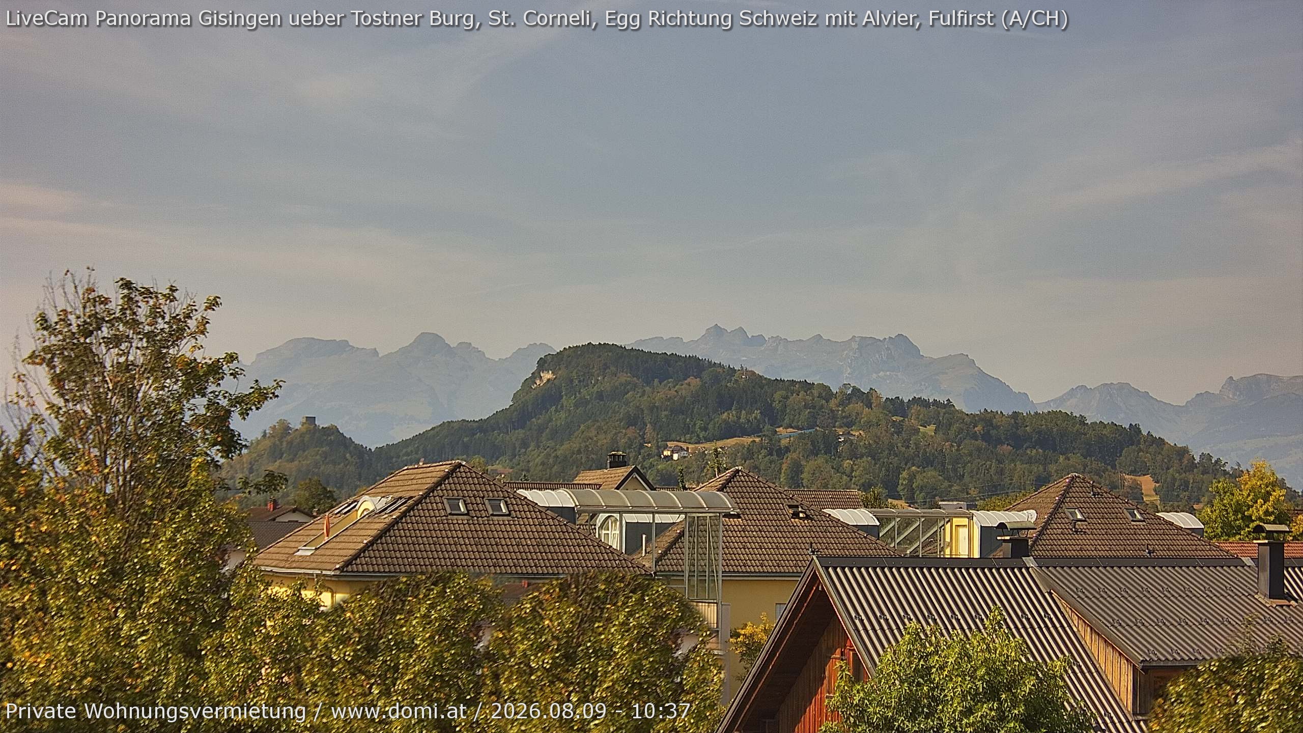 Archived image Webcam View of Alvier and Fulfirst from Gisingen in Feldkirch