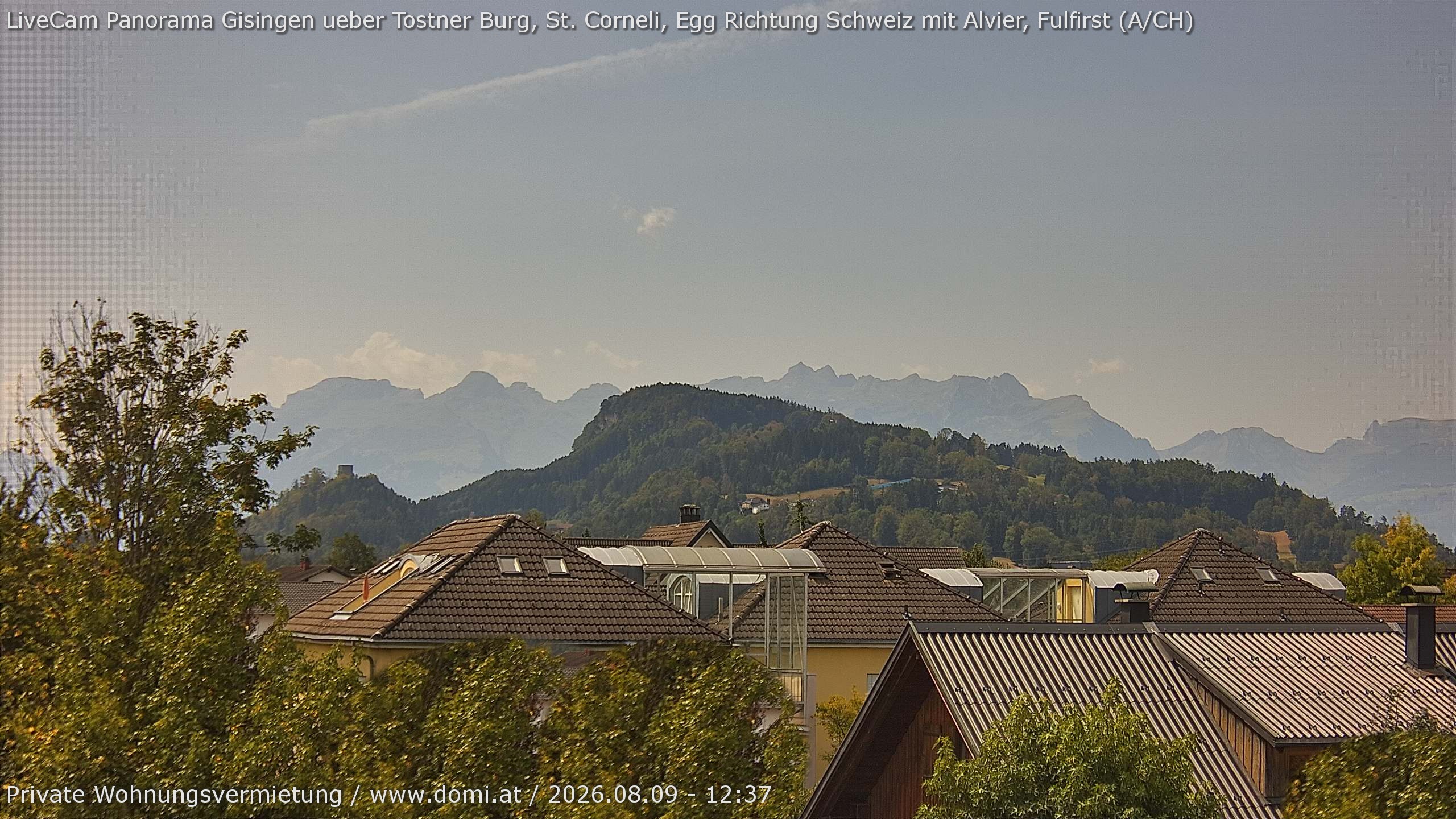 Archived image Webcam View of Alvier and Fulfirst from Gisingen in Feldkirch