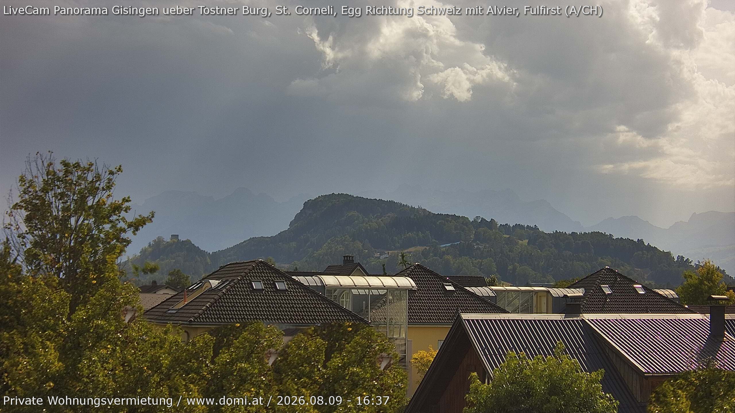 Archived image Webcam View of Alvier and Fulfirst from Gisingen in Feldkirch