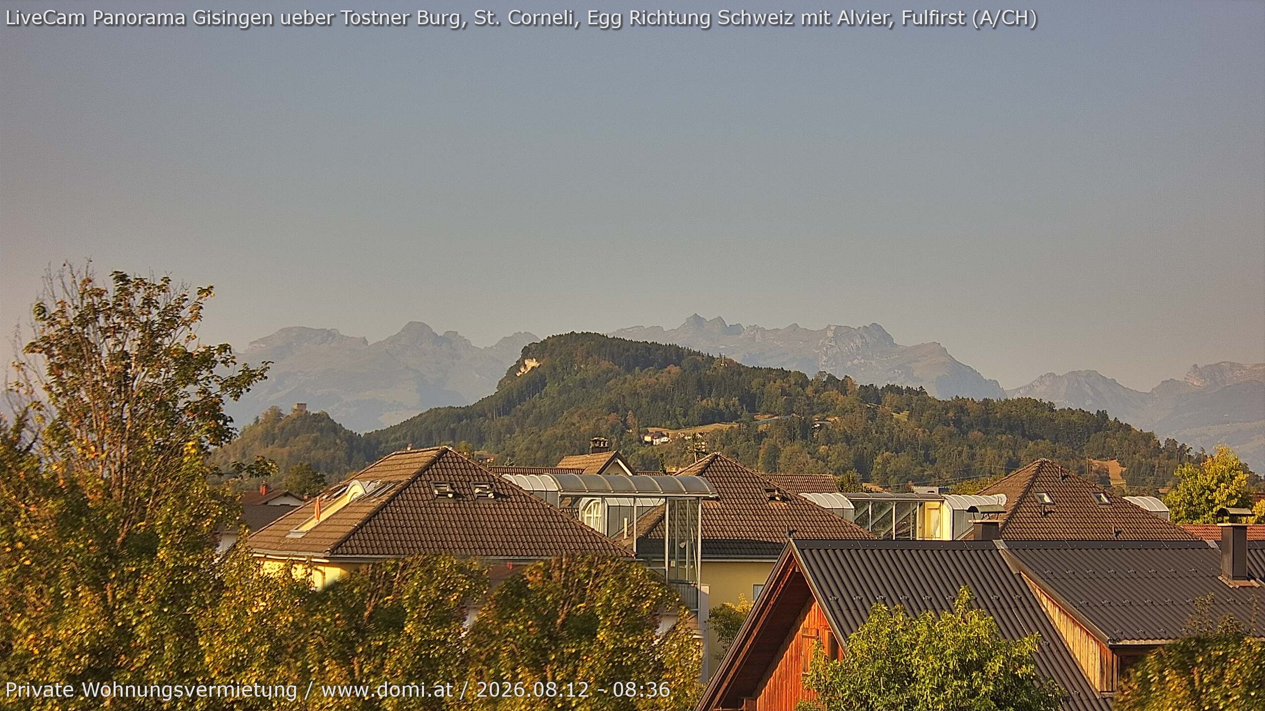 Archived image Webcam View of Alvier and Fulfirst from Gisingen in Feldkirch