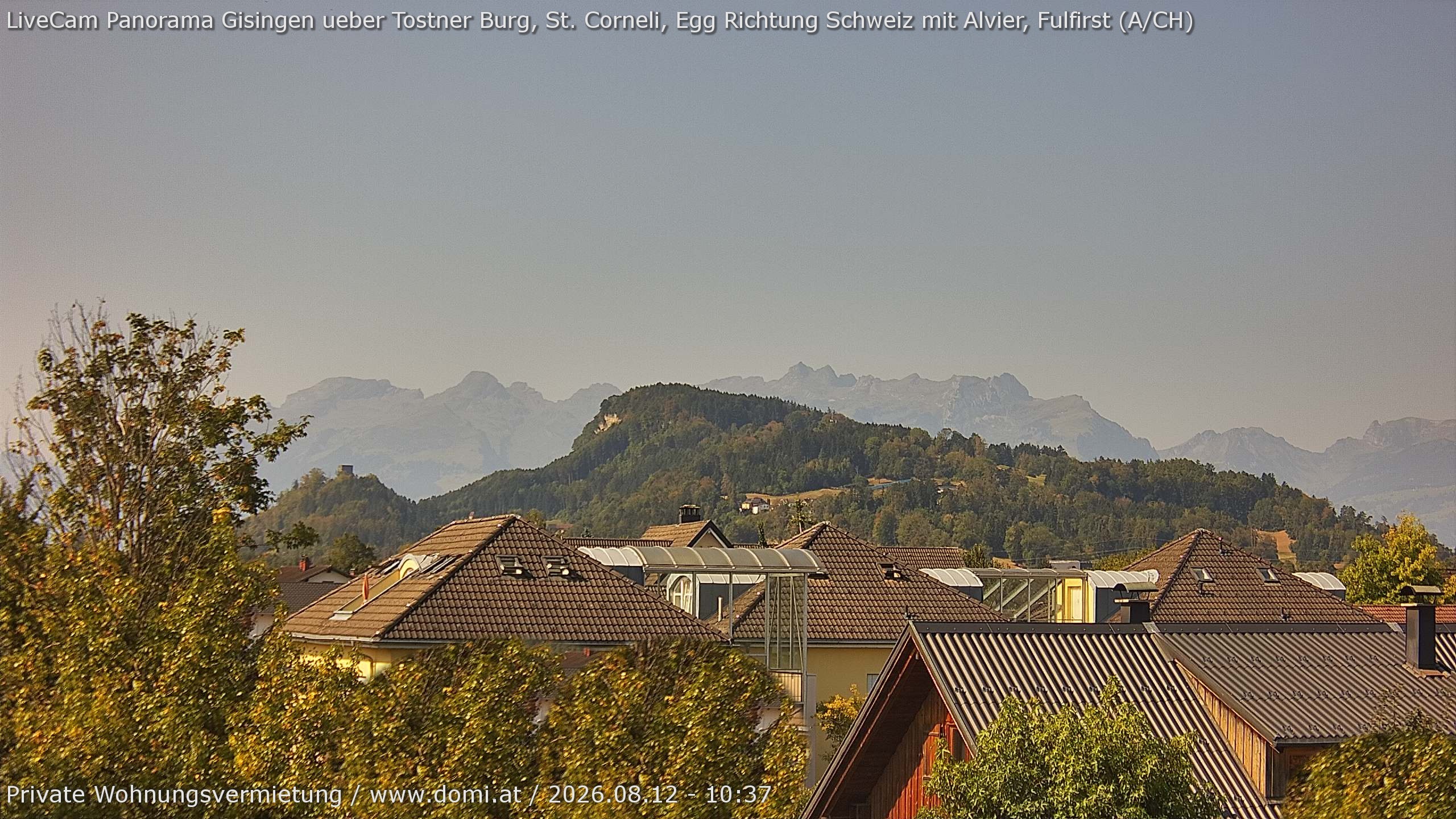 Archived image Webcam View of Alvier and Fulfirst from Gisingen in Feldkirch