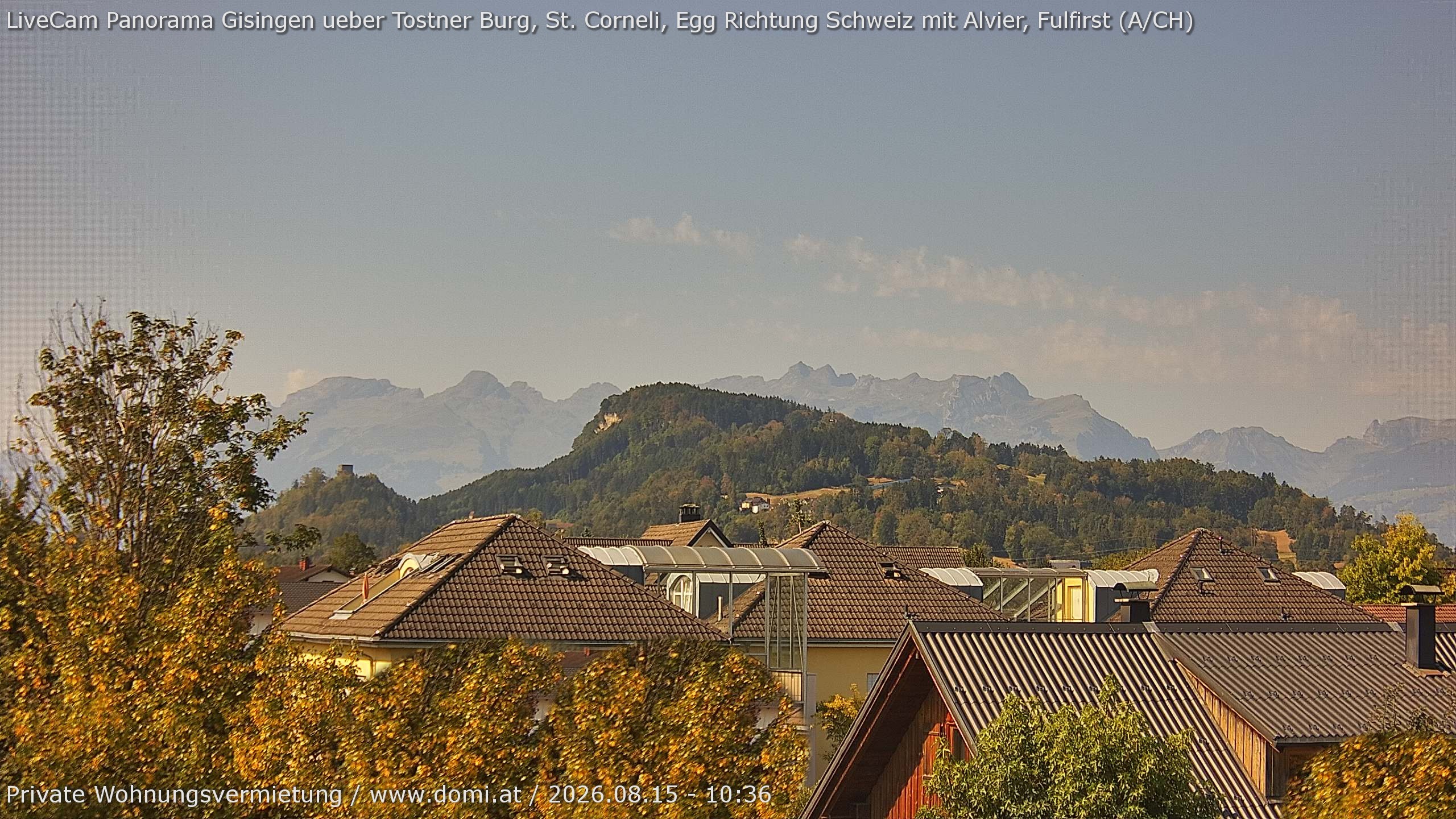 Archiv Foto Webcam Ausblick von Gisingen in Feldkirch auf Alvier und Fulfirst