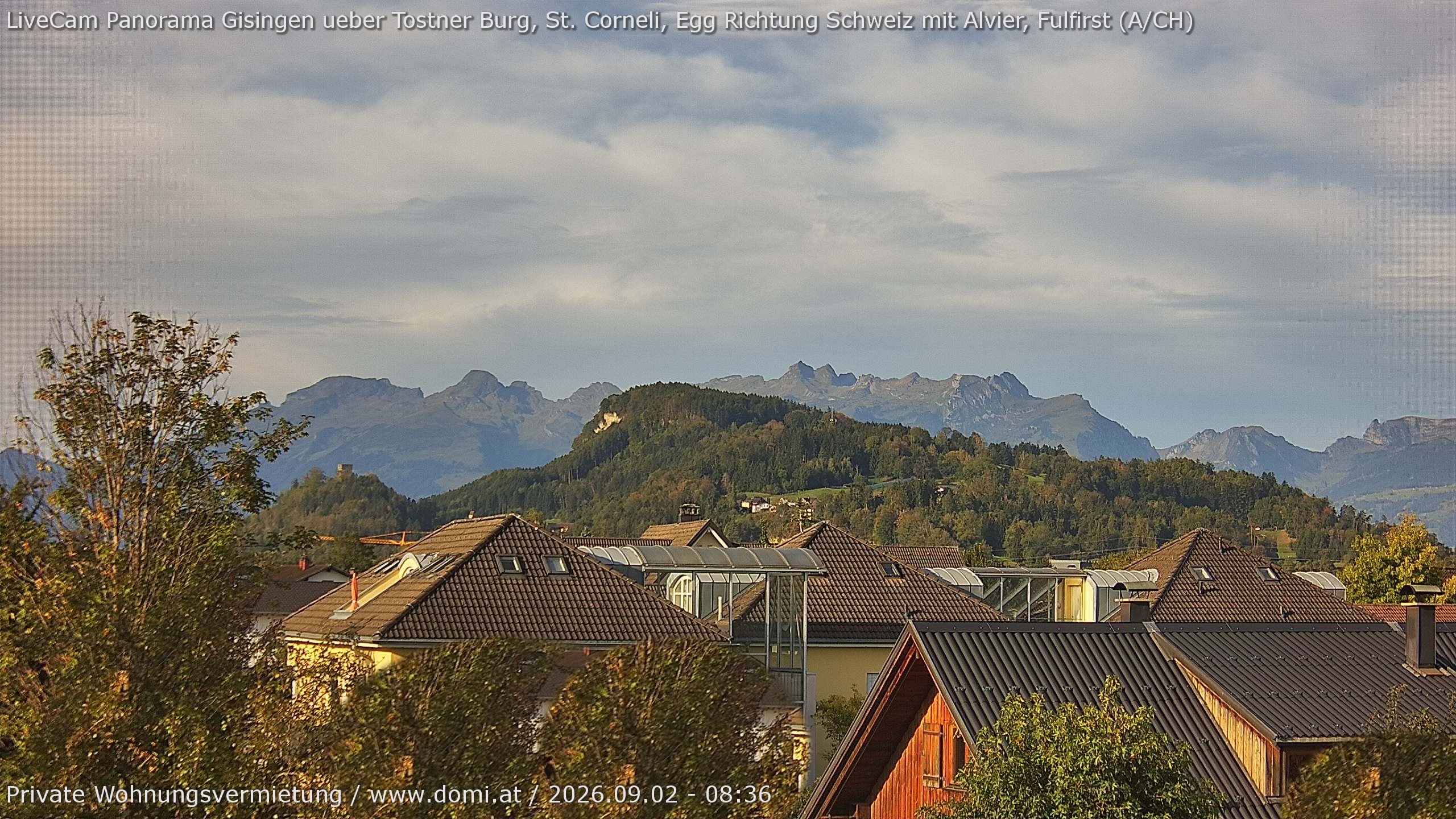Archived image Webcam View of Alvier and Fulfirst from Gisingen in Feldkirch