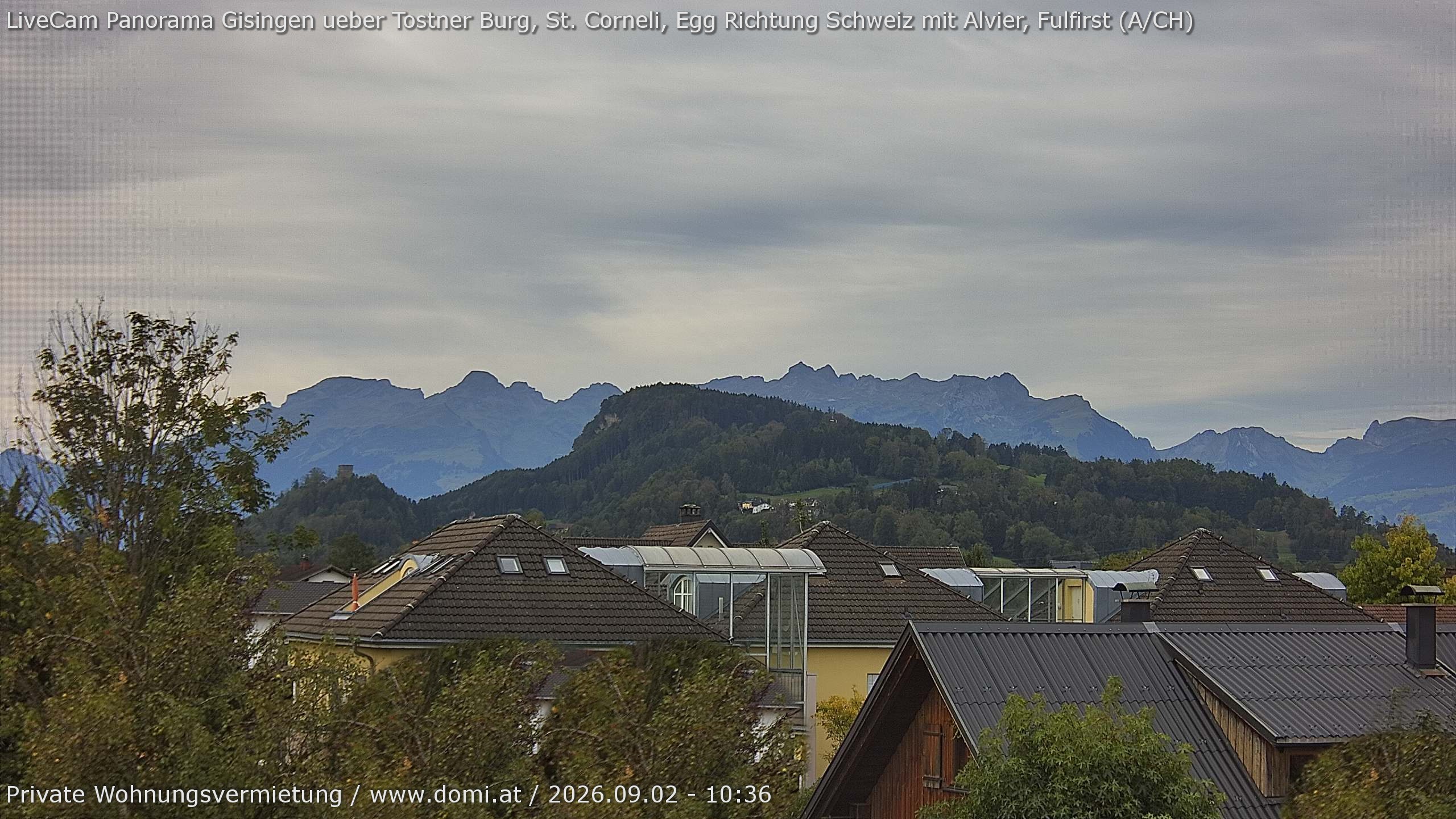 Archived image Webcam View of Alvier and Fulfirst from Gisingen in Feldkirch