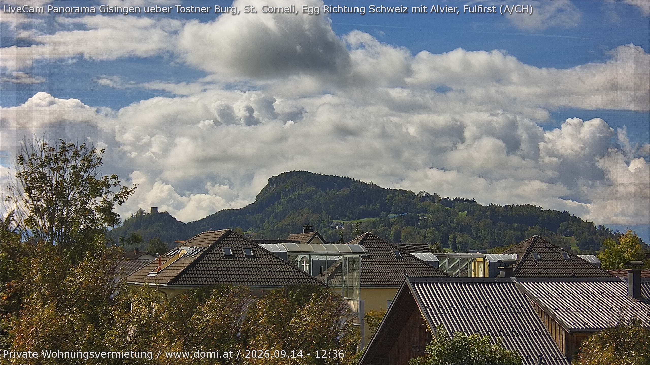Archiv Foto Webcam Ausblick von Gisingen in Feldkirch auf Alvier und Fulfirst