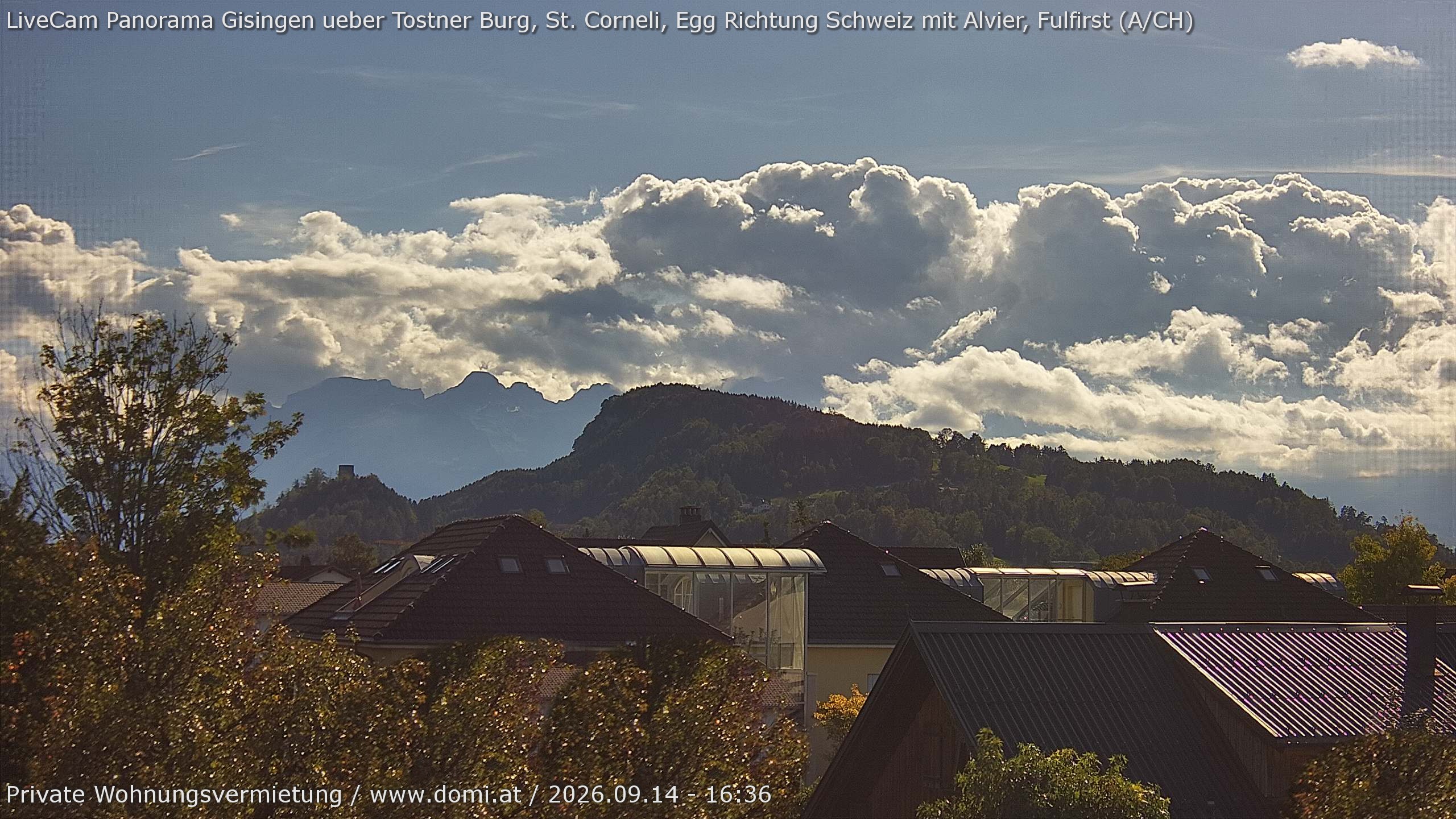 Archiv Foto Webcam Ausblick von Gisingen in Feldkirch auf Alvier und Fulfirst