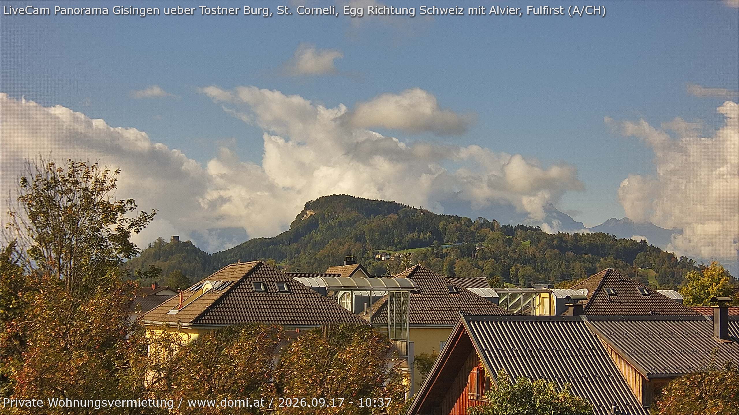 Archiv Foto Webcam Ausblick von Gisingen in Feldkirch auf Alvier und Fulfirst