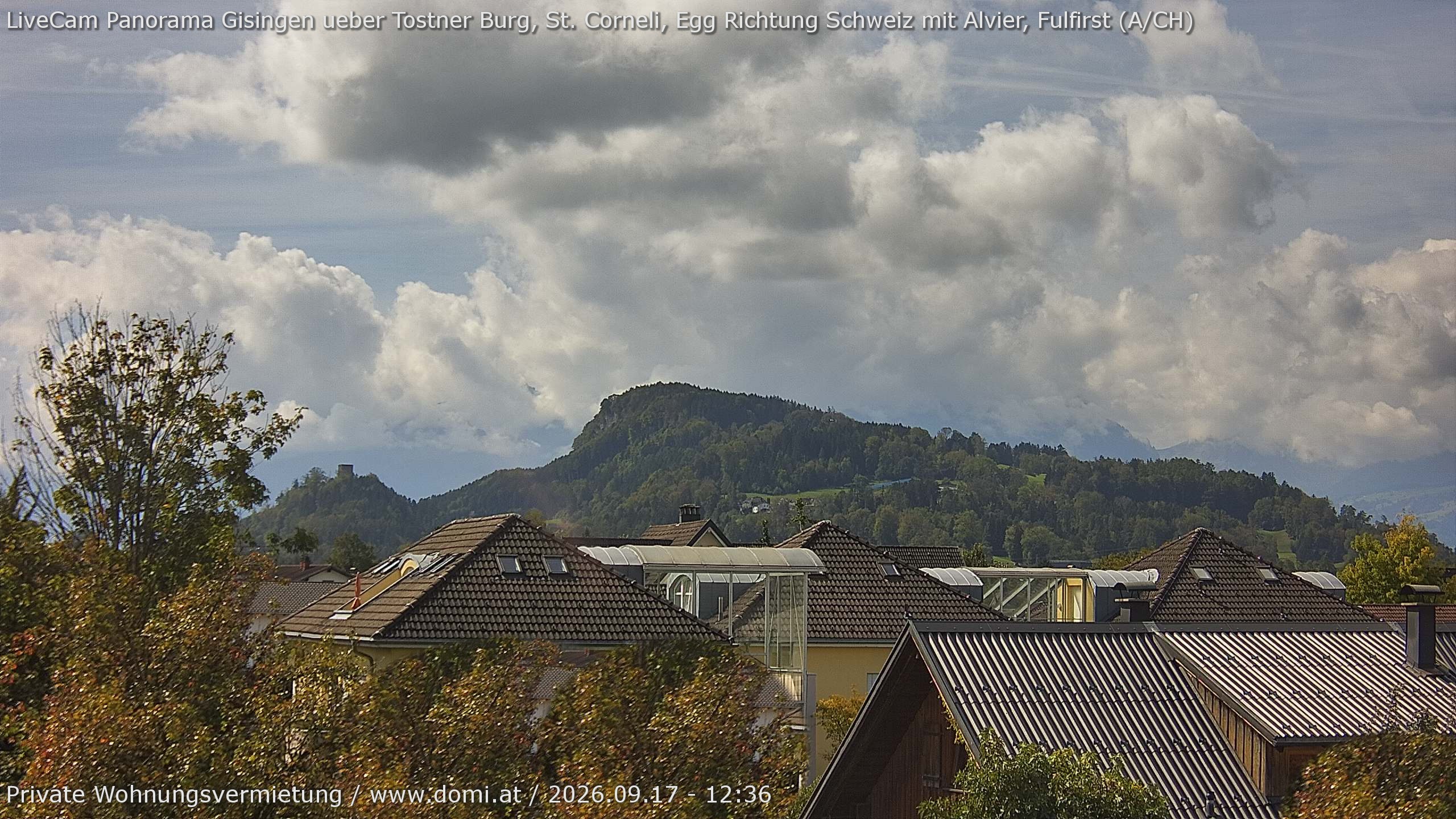 Archiv Foto Webcam Ausblick von Gisingen in Feldkirch auf Alvier und Fulfirst