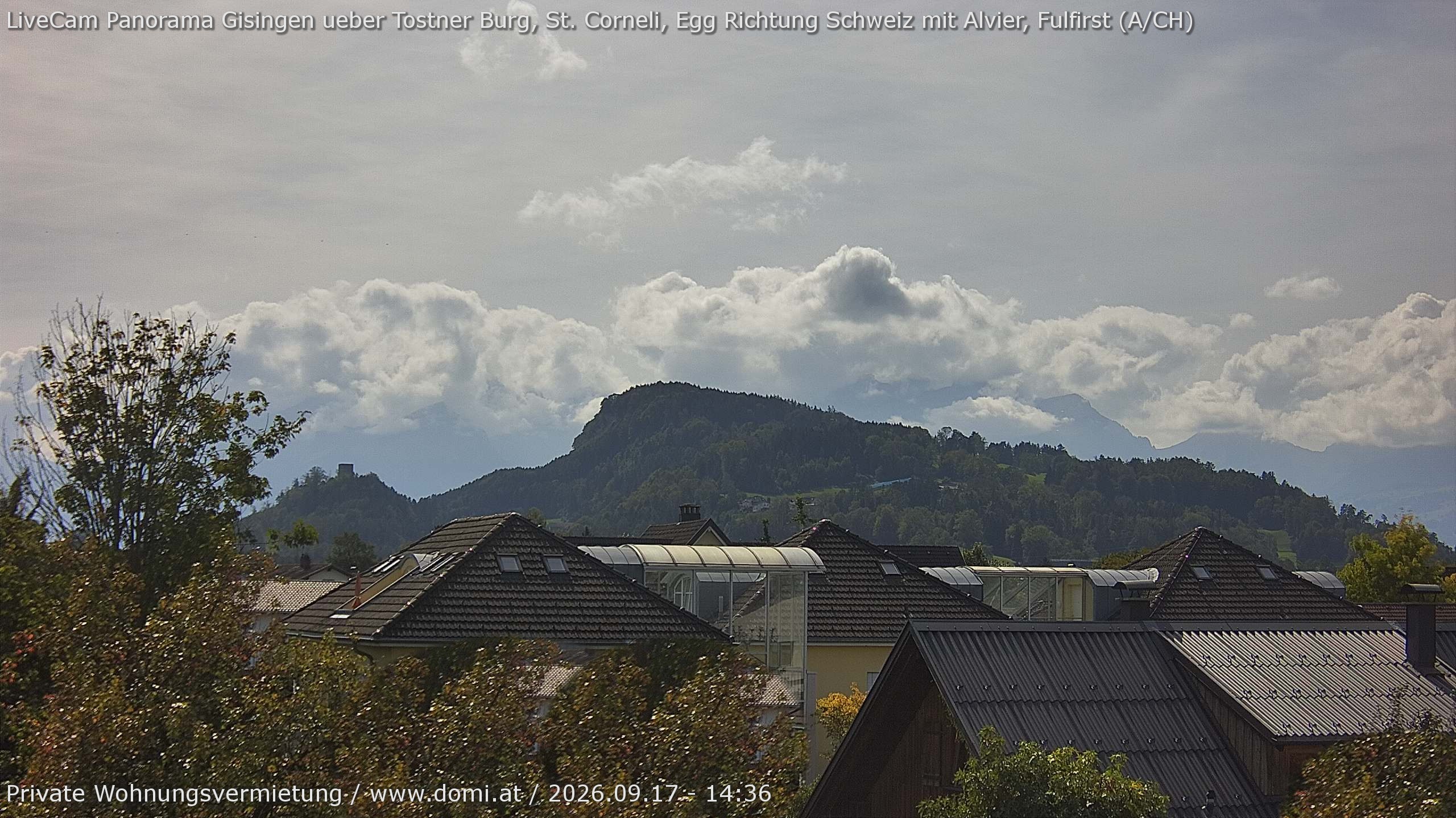 Archiv Foto Webcam Ausblick von Gisingen in Feldkirch auf Alvier und Fulfirst
